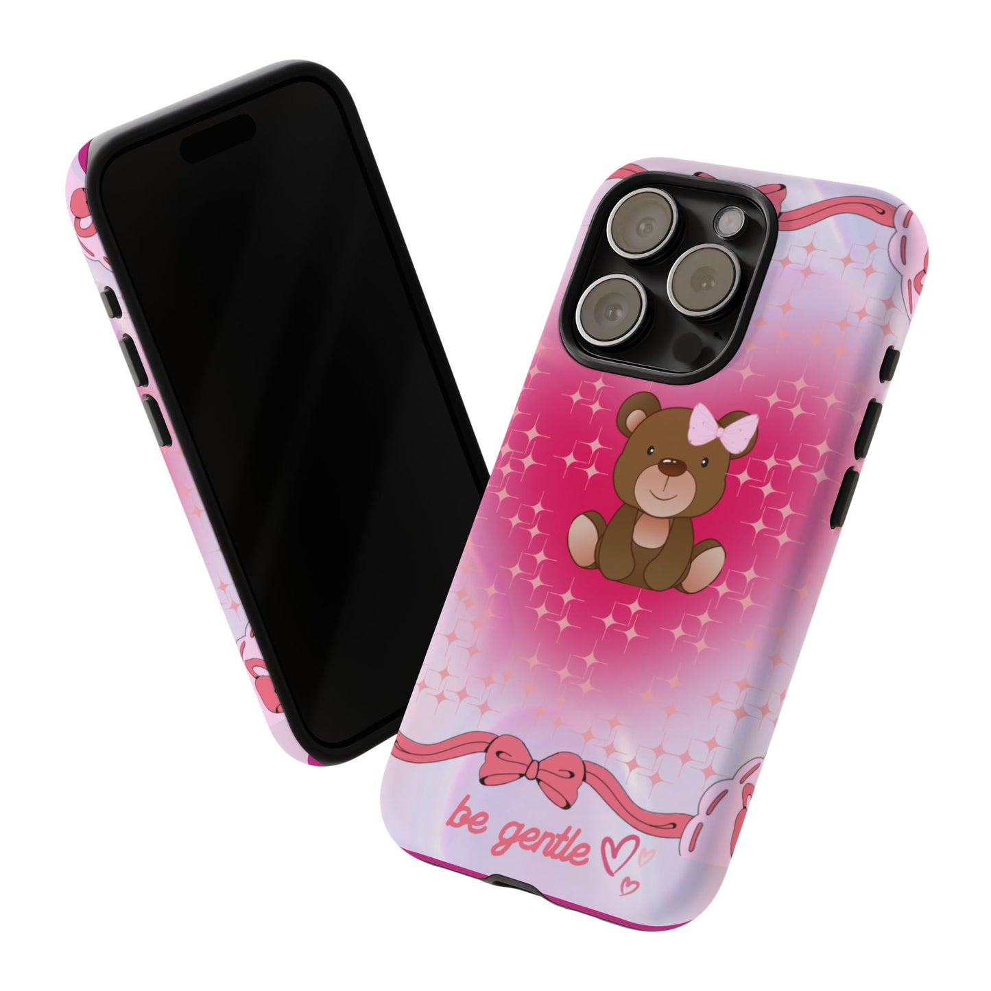 Cute Bear iPhone Case - 'Be Gentle' Design for Kids & Animal Lovers