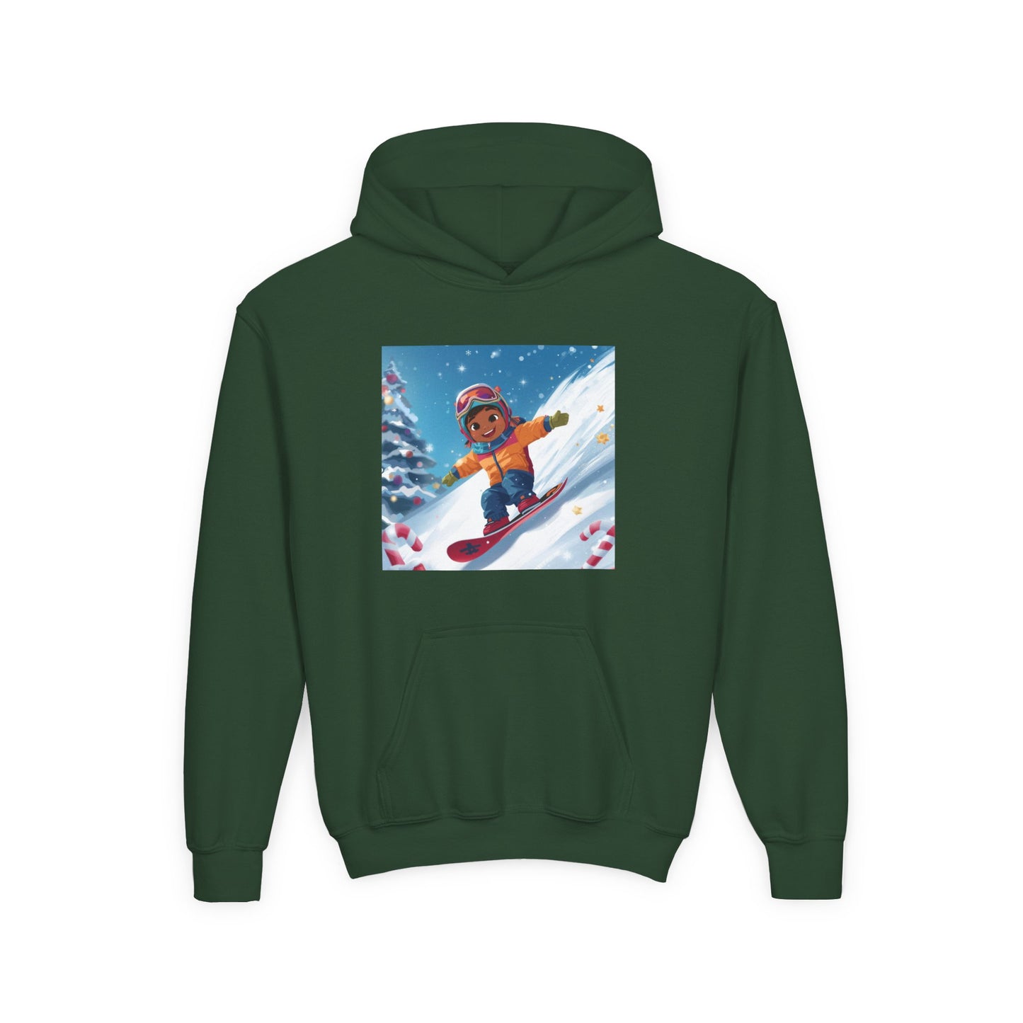 Kids Snowboarding Hoodie — Cute Winter Snow Kid Graphic Sweatshirt
