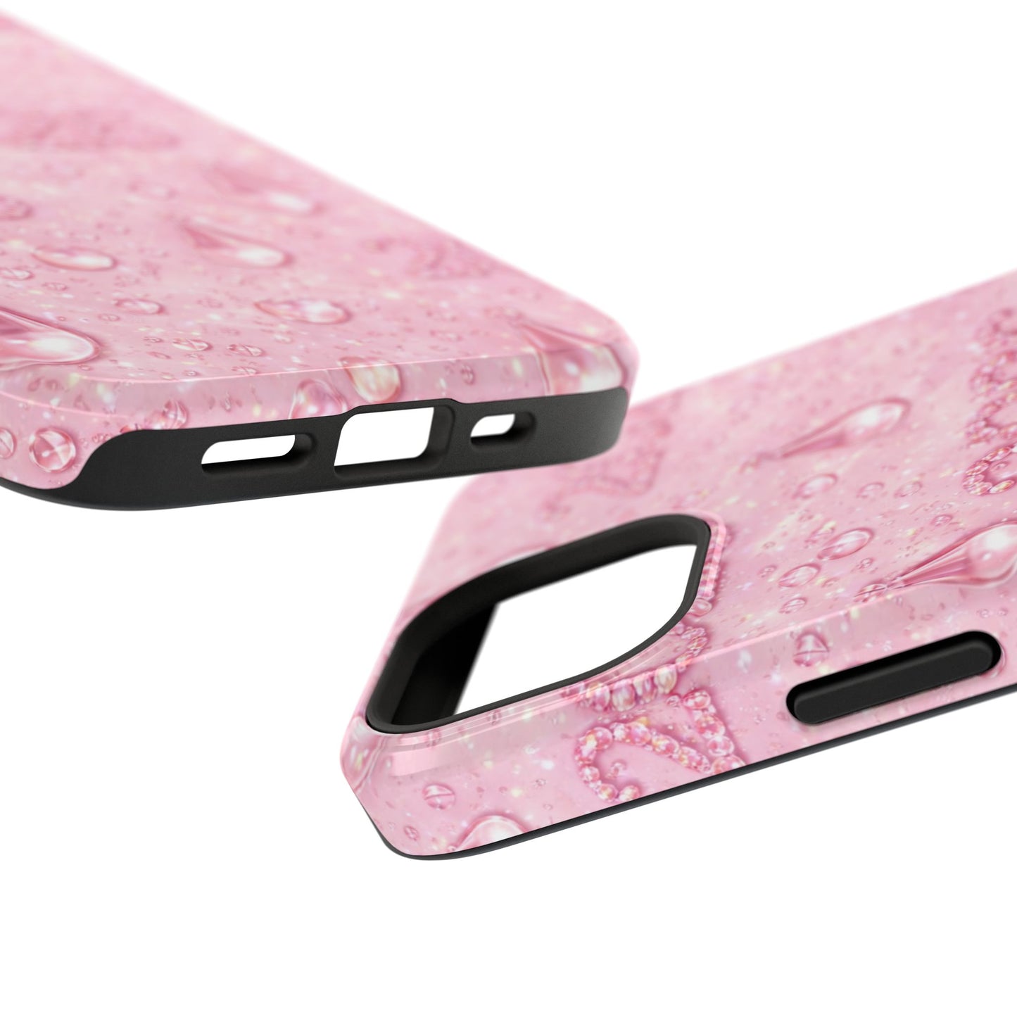 2026 Pink Waterdrop Phone Case — Impact-Resistant Protective Cover