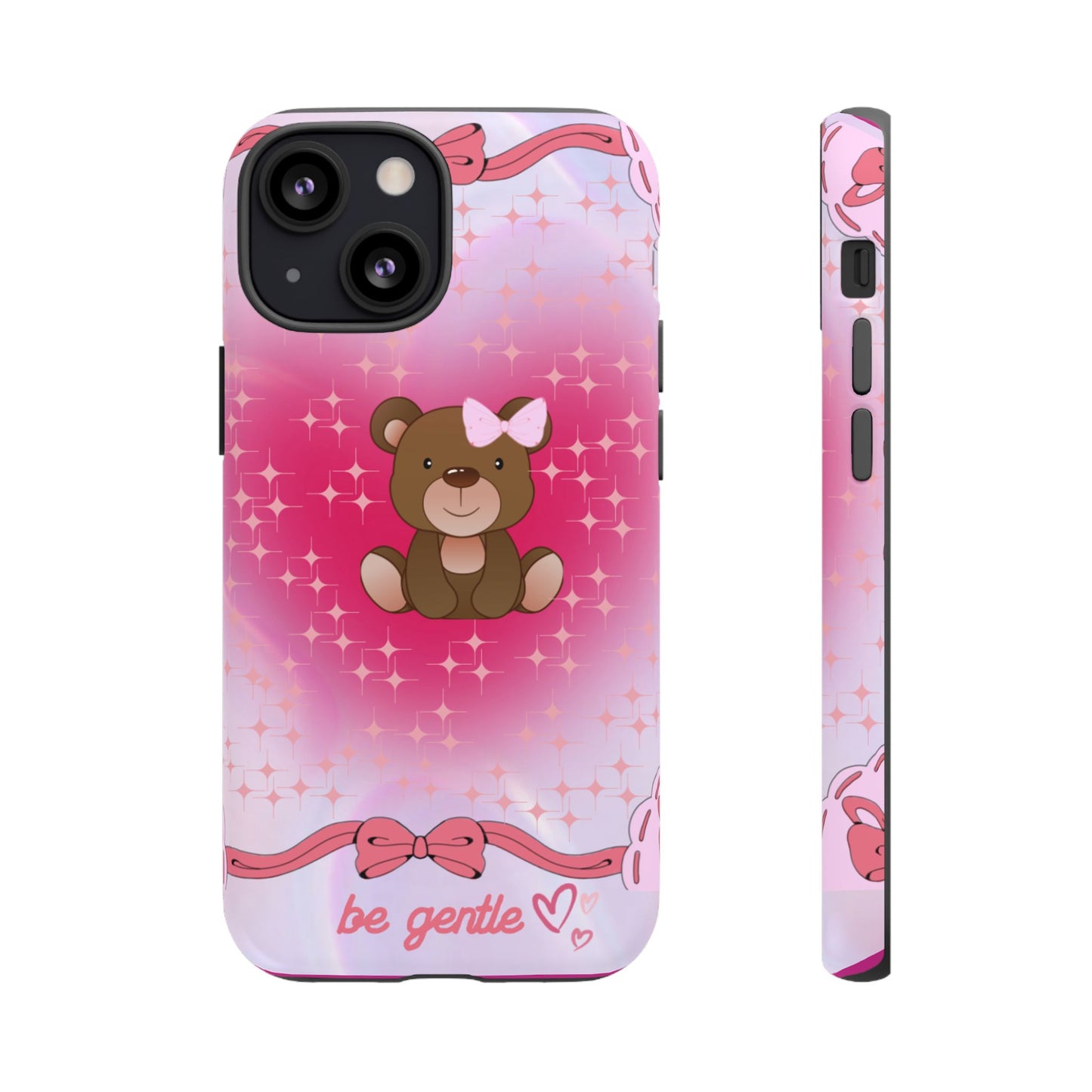Cute Bear iPhone Case - 'Be Gentle' Design for Kids & Animal Lovers