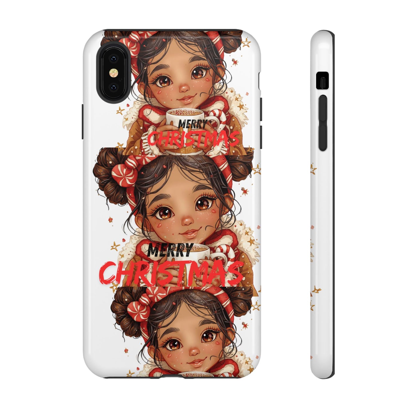 Christmas Girl Phone Case — "Merry Christmas" Cute Holiday Phone Cover