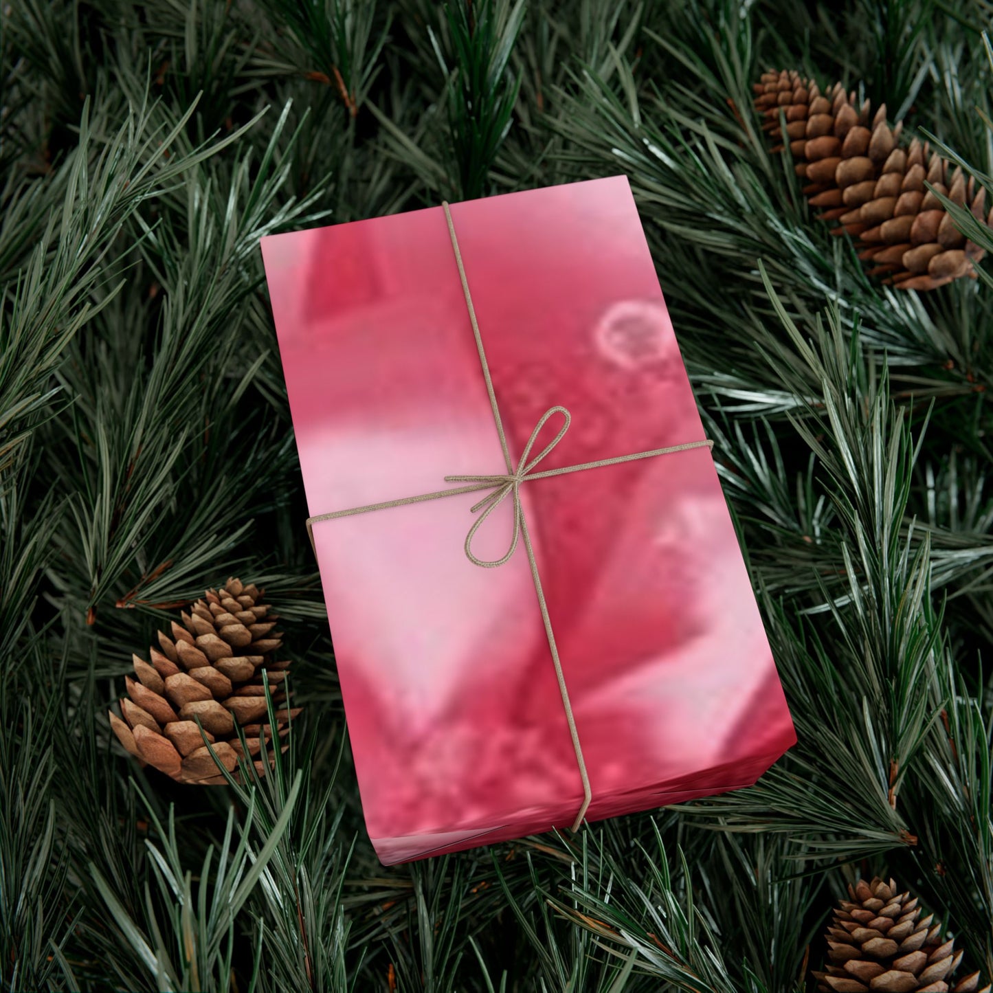 Gift Wrap Paper - Pink Bow & Ribbon Floral Pattern, Decorative Wrapping Sheet for Birthdays, Valentine’s Day, Anniversaries