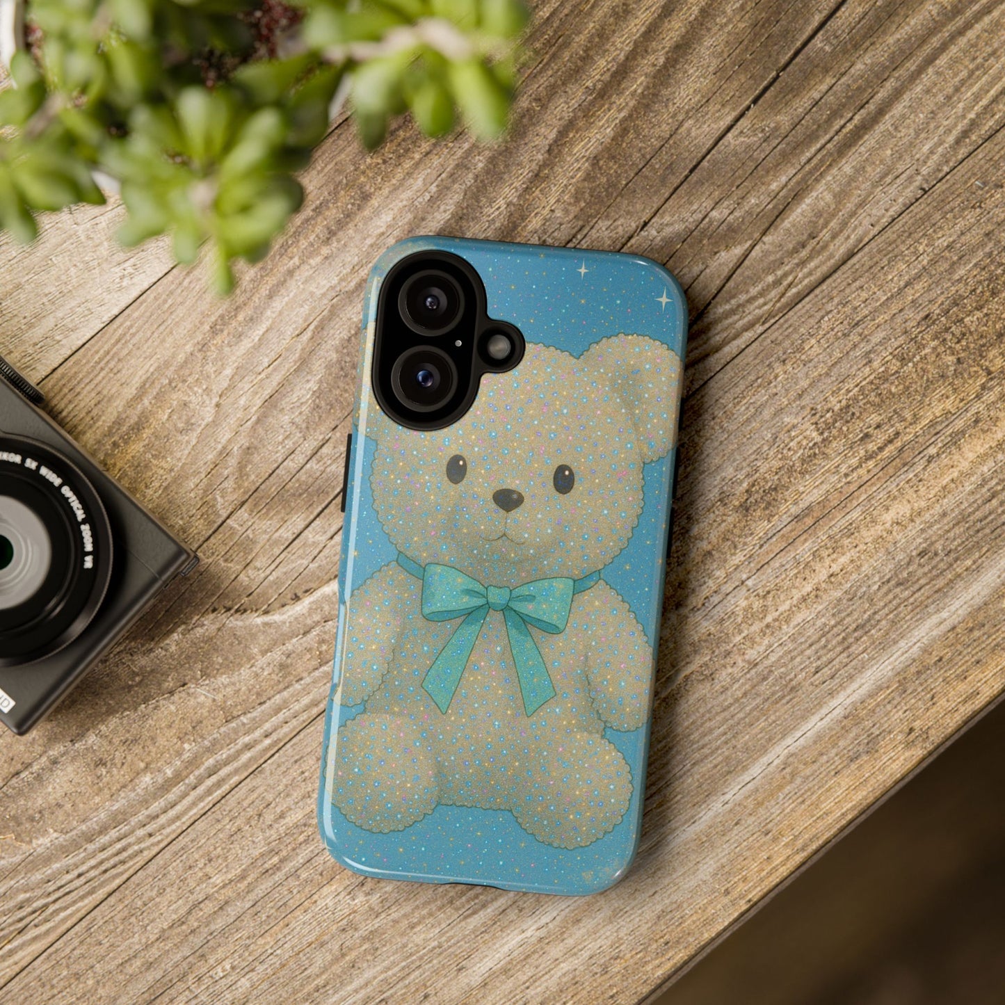 Cute Teddy Bear Phone Case, Durable Phone Cover, Kids' Gift, Adorable Accessories, Baby Shower Present, Holiday Gift Ideas