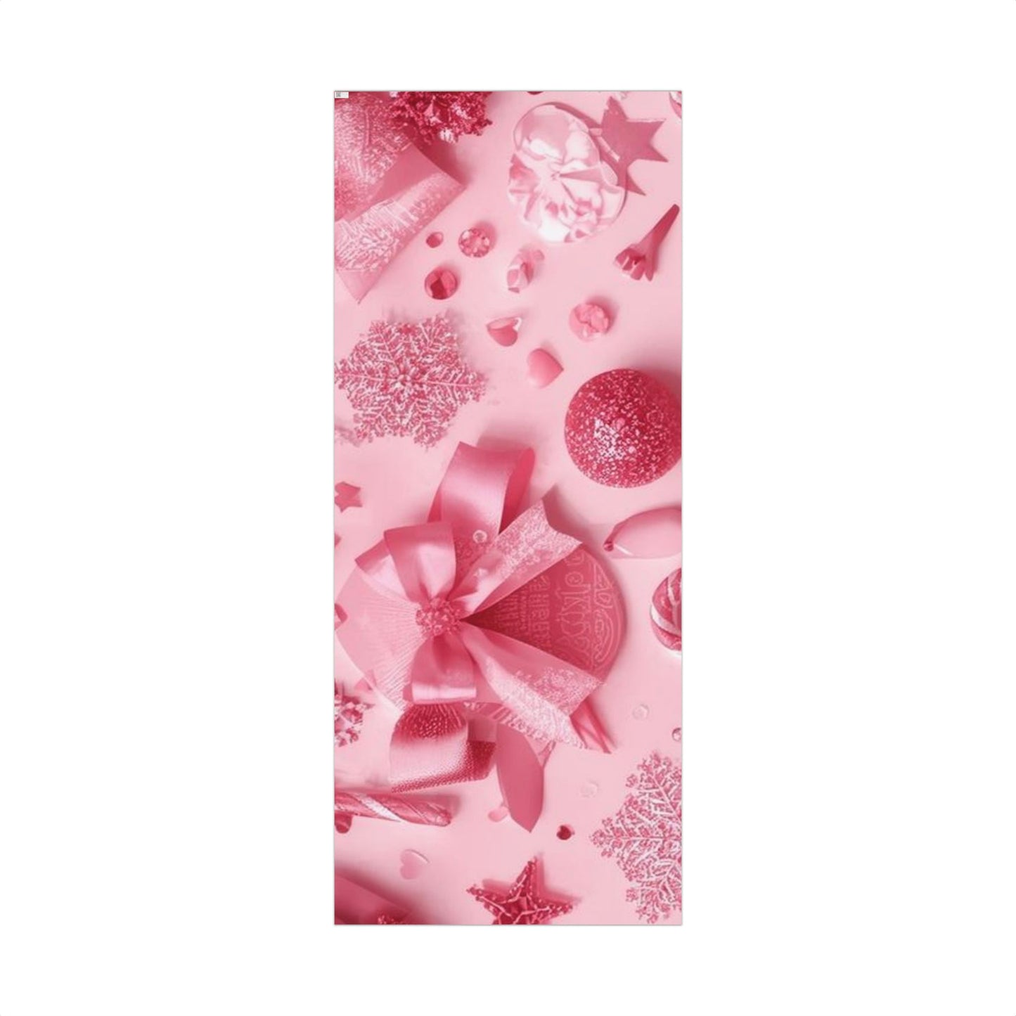 Gift Wrap Paper - Pink Bow & Ribbon Floral Pattern, Decorative Wrapping Sheet for Birthdays, Valentine’s Day, Anniversaries