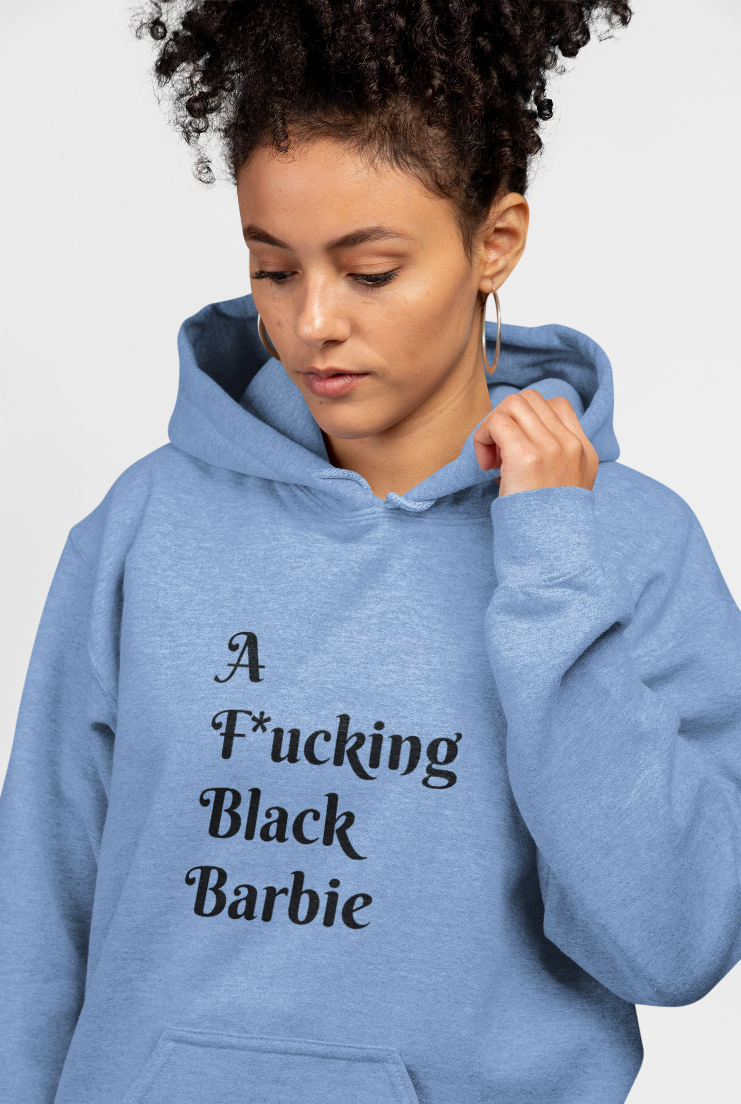 A F*cking Black Barbie Hooded Sweatshirt - Unisex Heavy Blend™