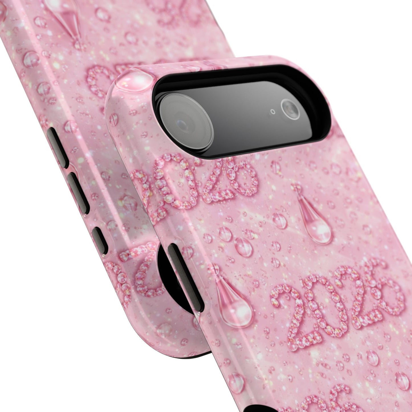 2026 Pink Waterdrop Phone Case — Impact-Resistant Protective Cover