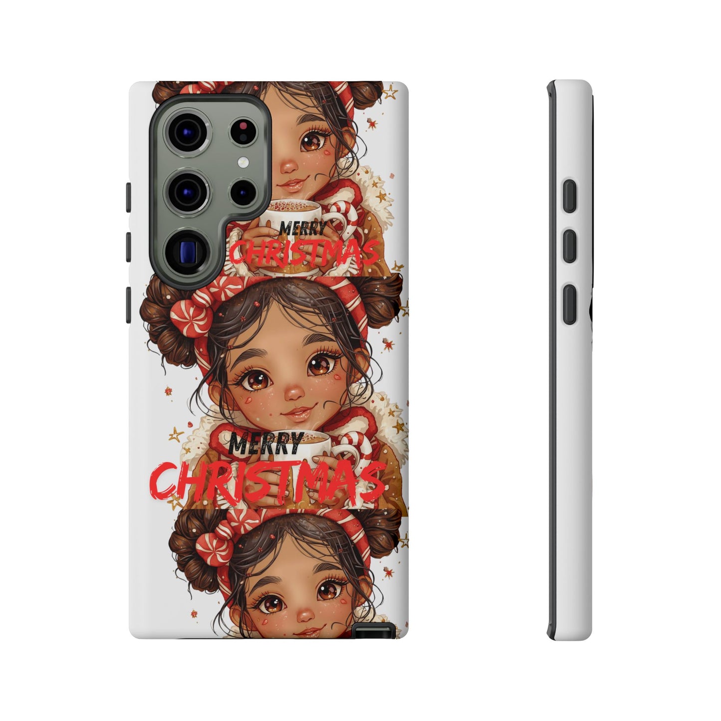 Christmas Girl Phone Case — "Merry Christmas" Cute Holiday Phone Cover