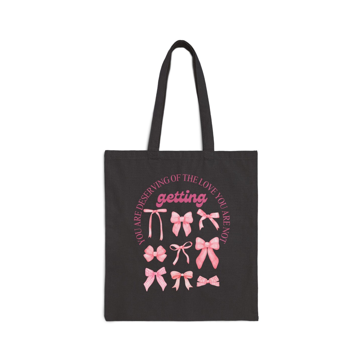 Love You Deserve Cotton Canvas Tote Bag - Perfect Gift for Her