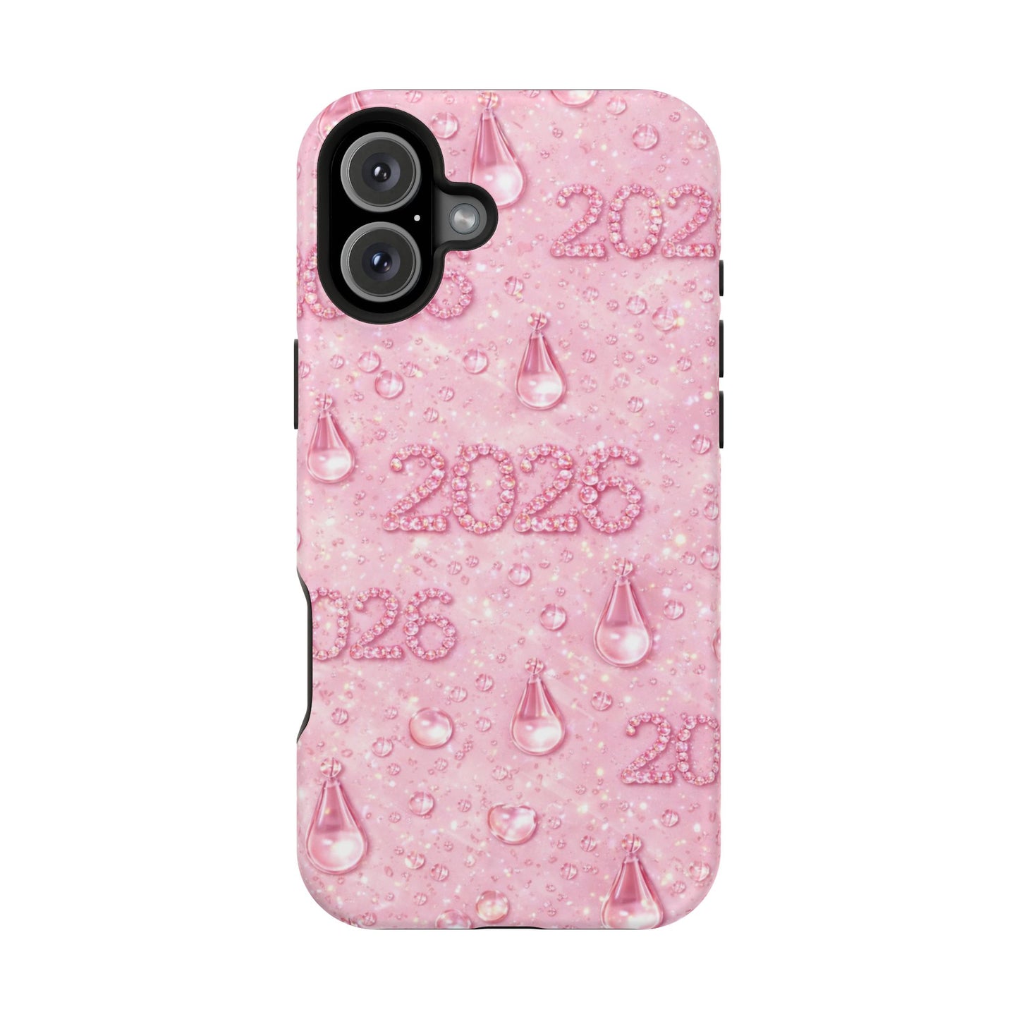 2026 Pink Waterdrop Phone Case — Impact-Resistant Protective Cover
