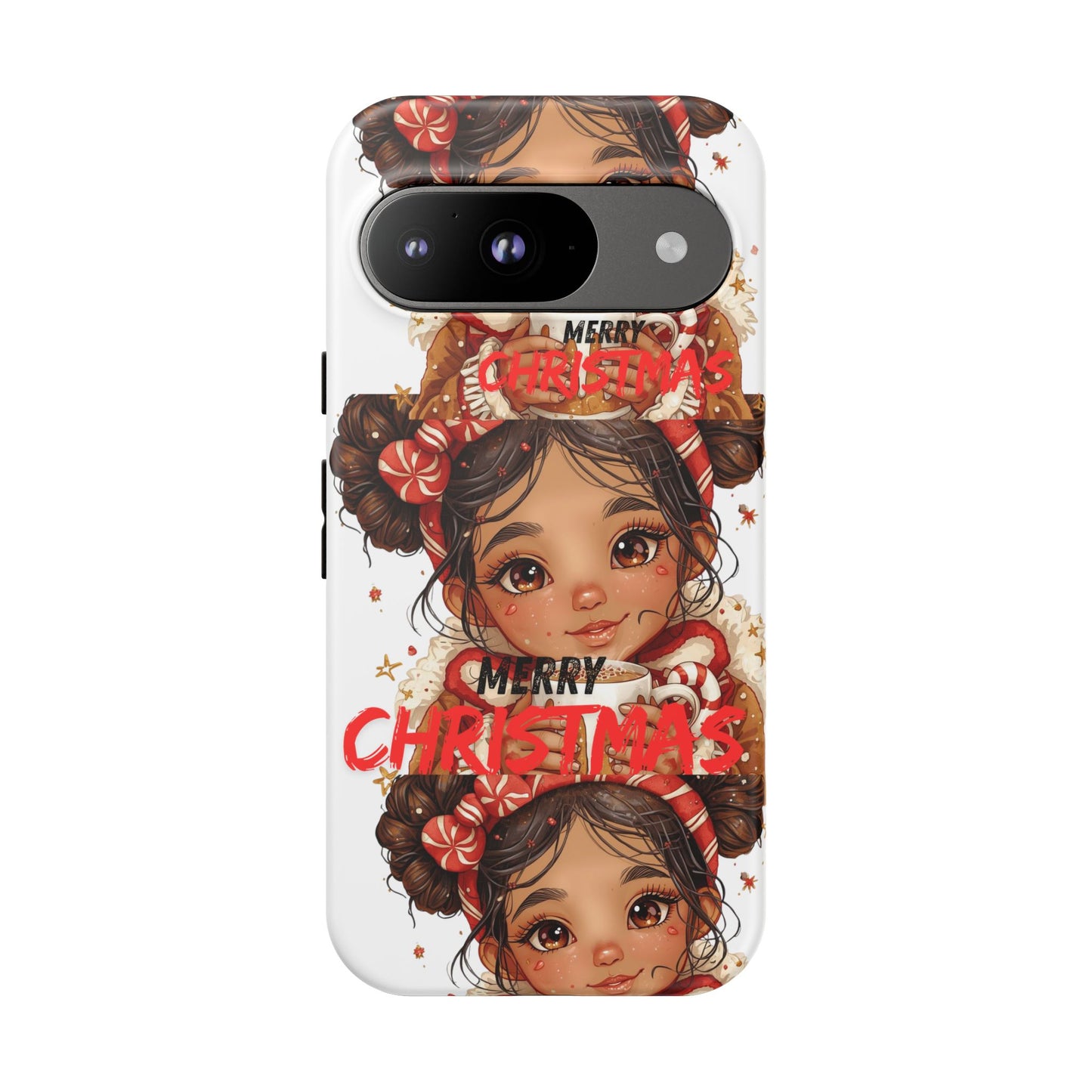 Christmas Girl Phone Case — "Merry Christmas" Cute Holiday Phone Cover