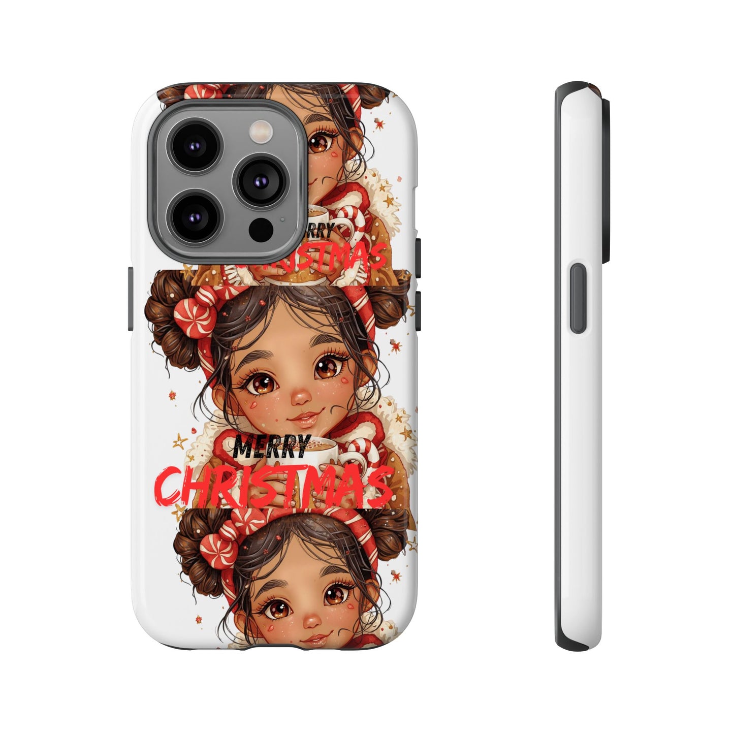 Christmas Girl Phone Case — "Merry Christmas" Cute Holiday Phone Cover