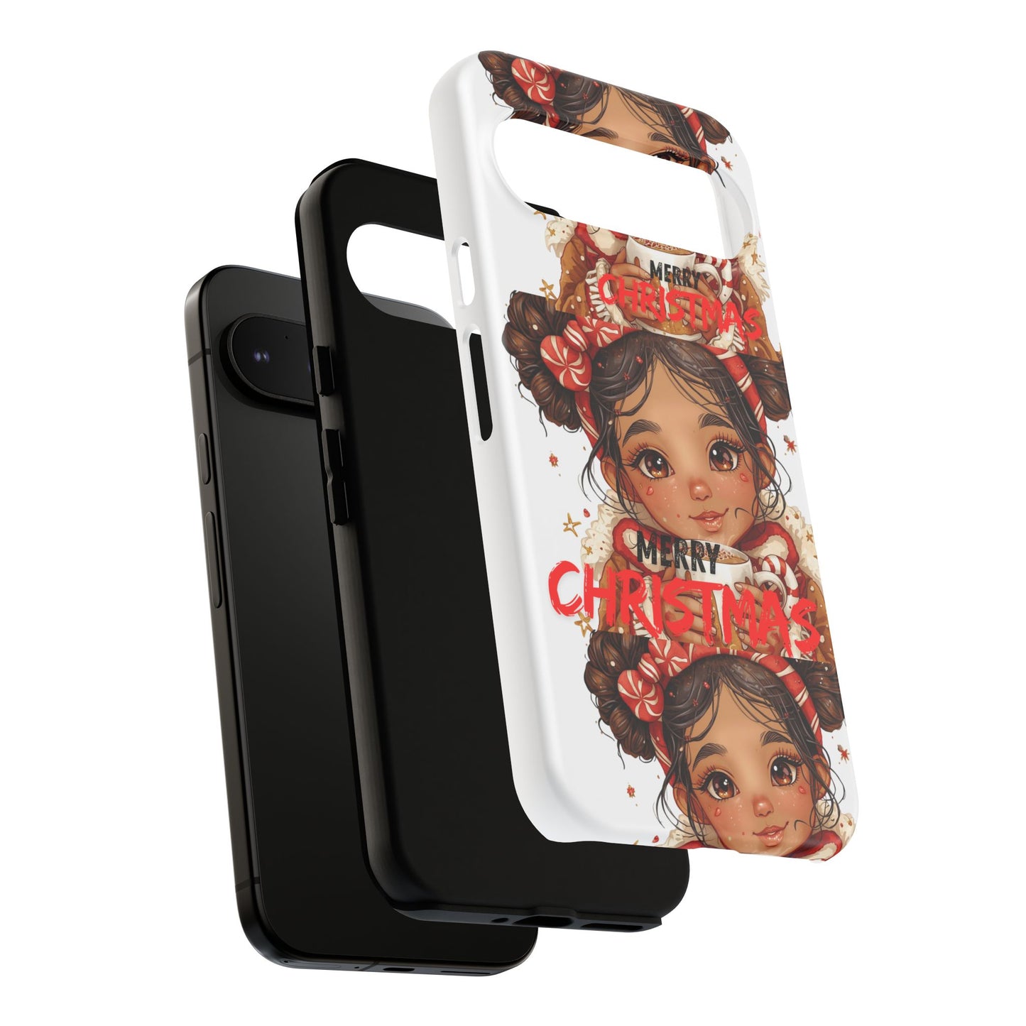 Christmas Girl Phone Case — "Merry Christmas" Cute Holiday Phone Cover