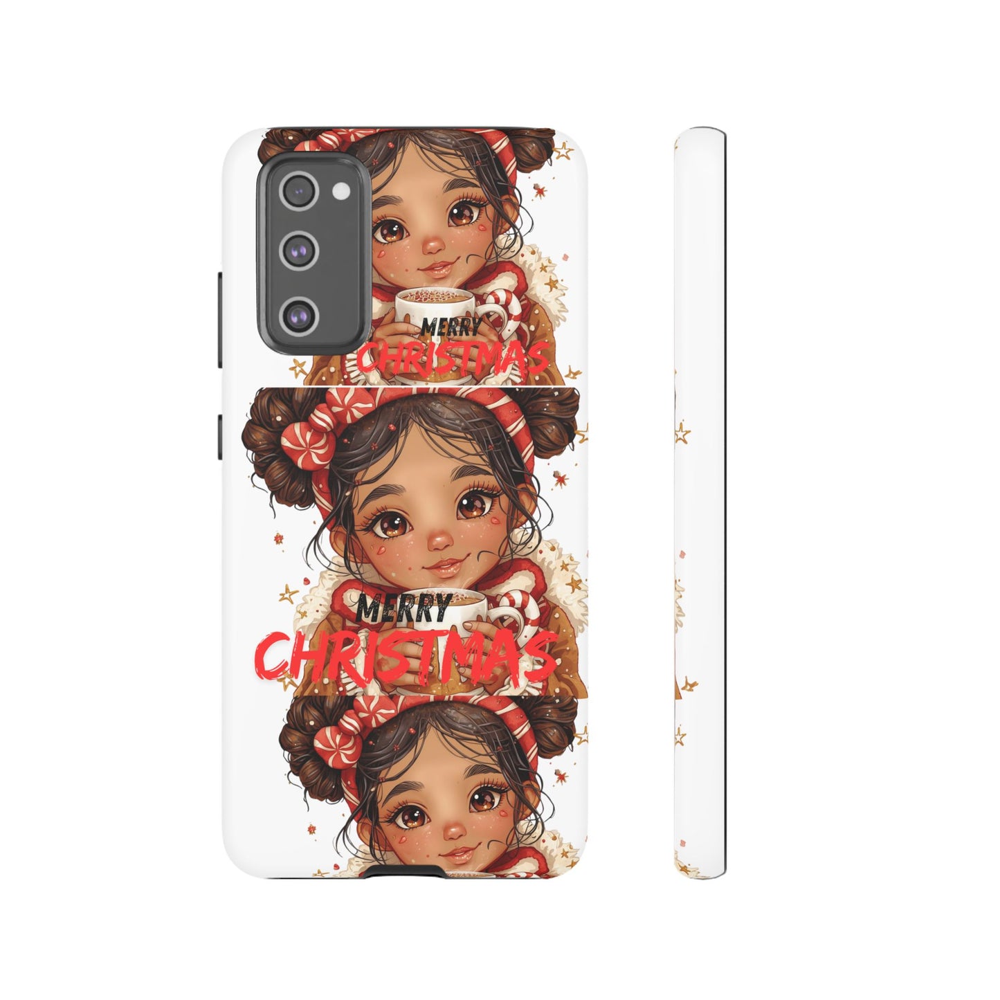 Christmas Girl Phone Case — "Merry Christmas" Cute Holiday Phone Cover