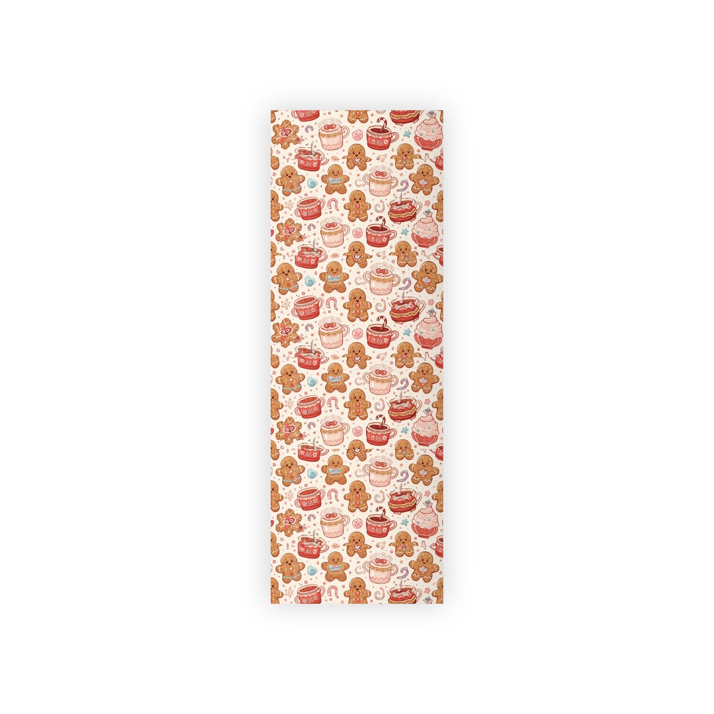 Gingerbread & Cocoa Gift Wrap Roll — Festive Holiday Wrapping Paper