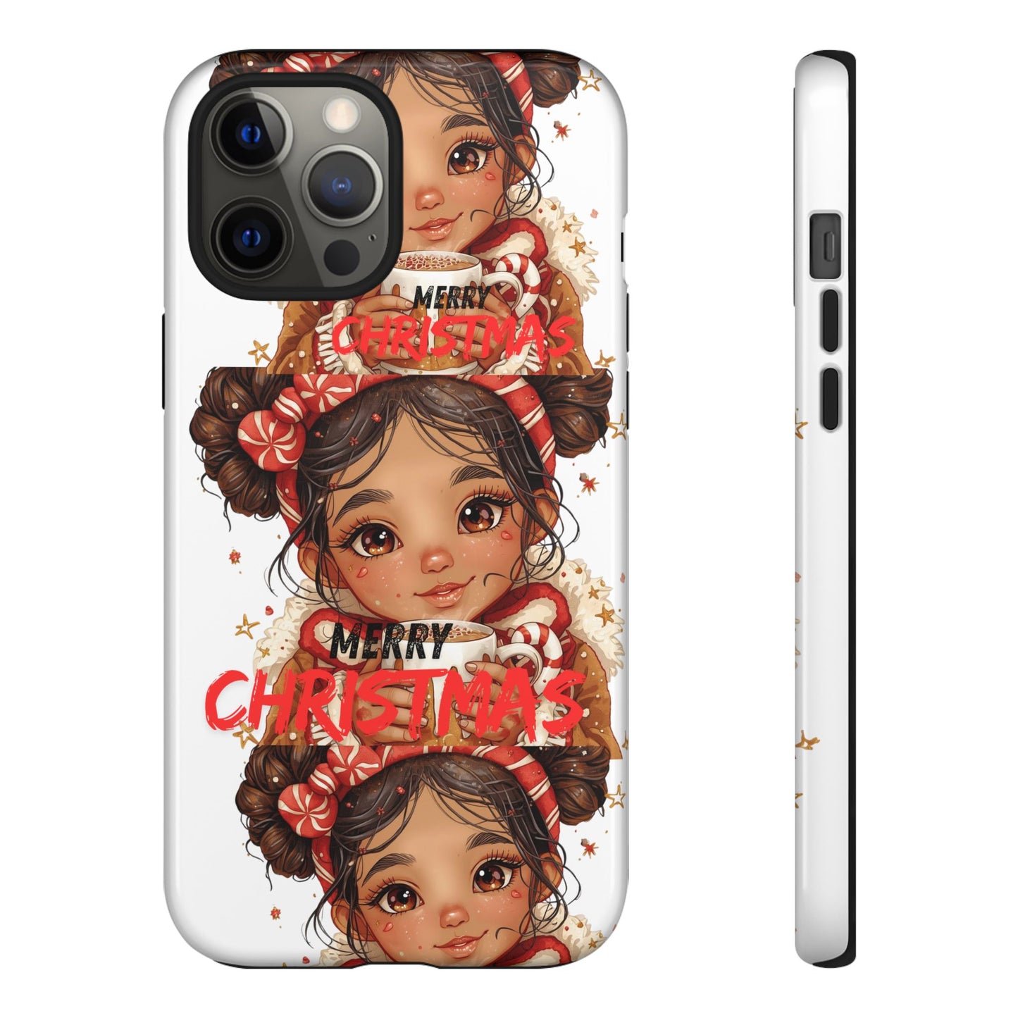 Christmas Girl Phone Case — "Merry Christmas" Cute Holiday Phone Cover