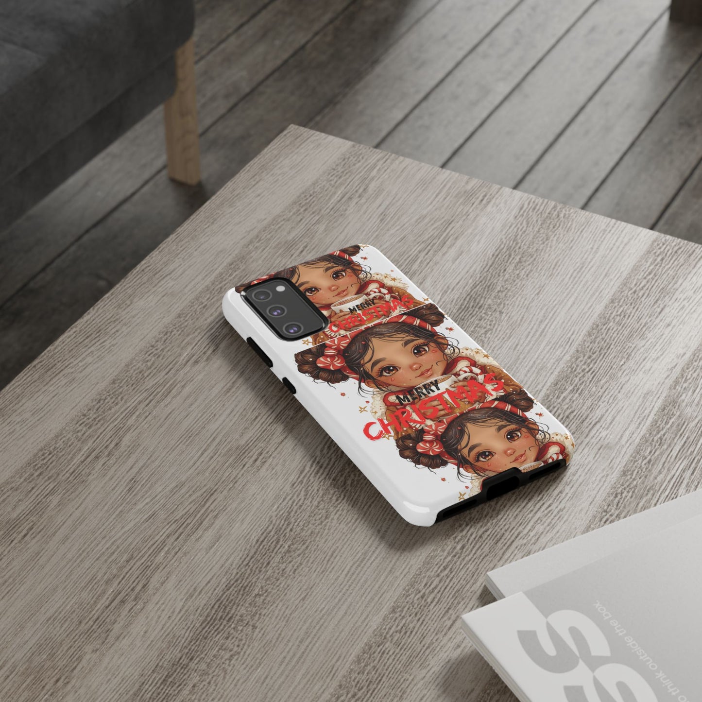 Christmas Girl Phone Case — "Merry Christmas" Cute Holiday Phone Cover