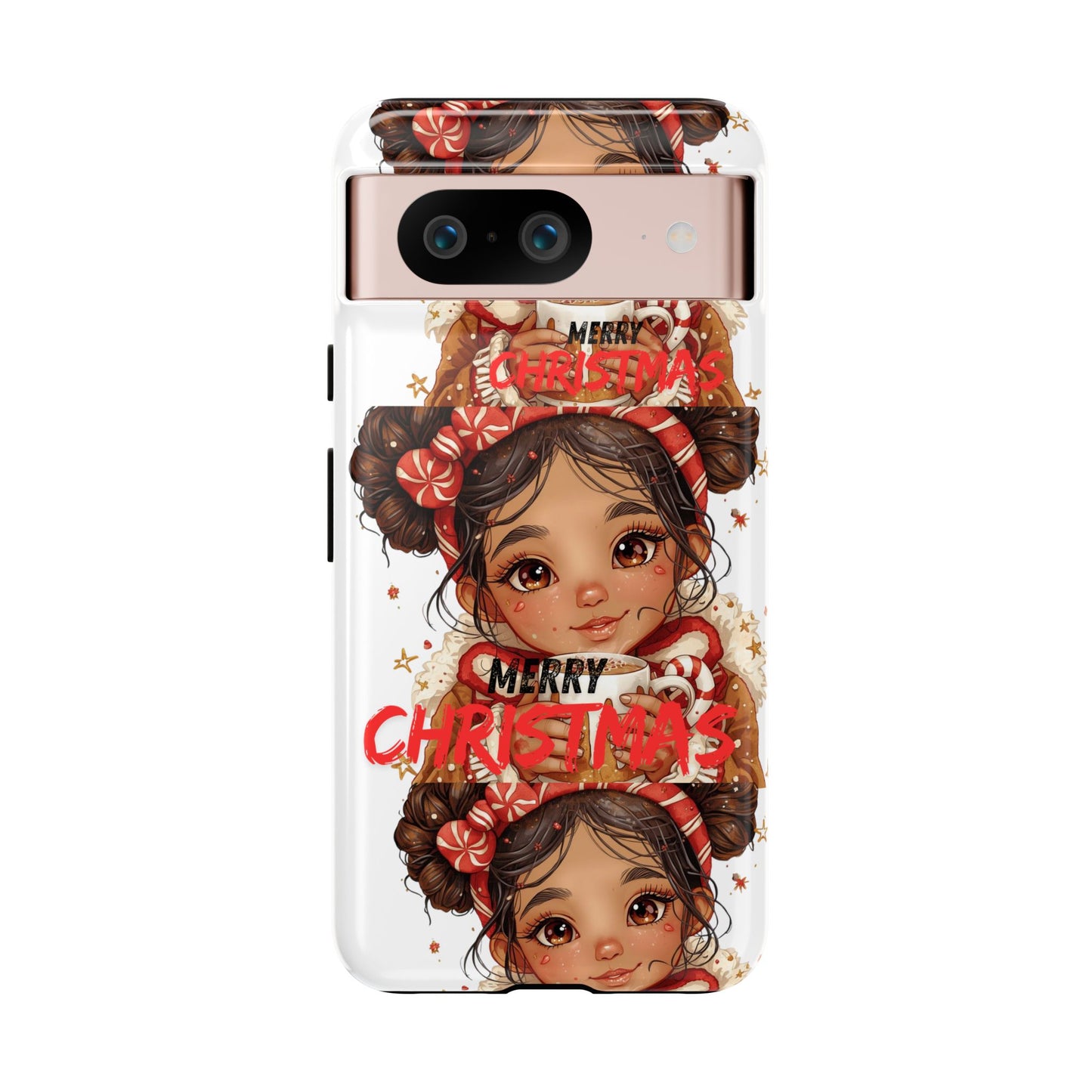 Christmas Girl Phone Case — "Merry Christmas" Cute Holiday Phone Cover