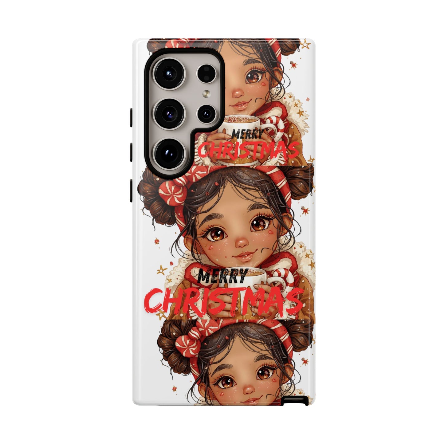 Christmas Girl Phone Case — "Merry Christmas" Cute Holiday Phone Cover