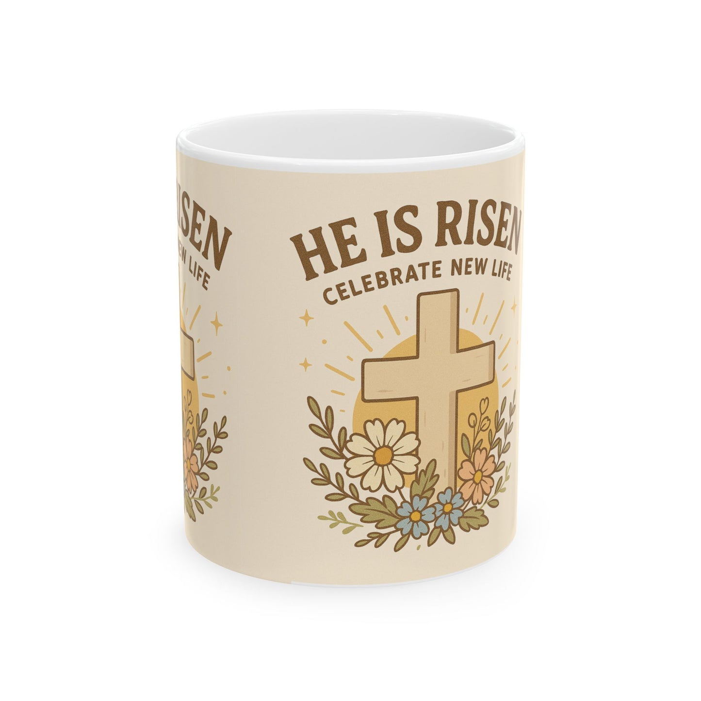 He is Risen Ceramic Mug - Celebrate New Life Coffee Cup
