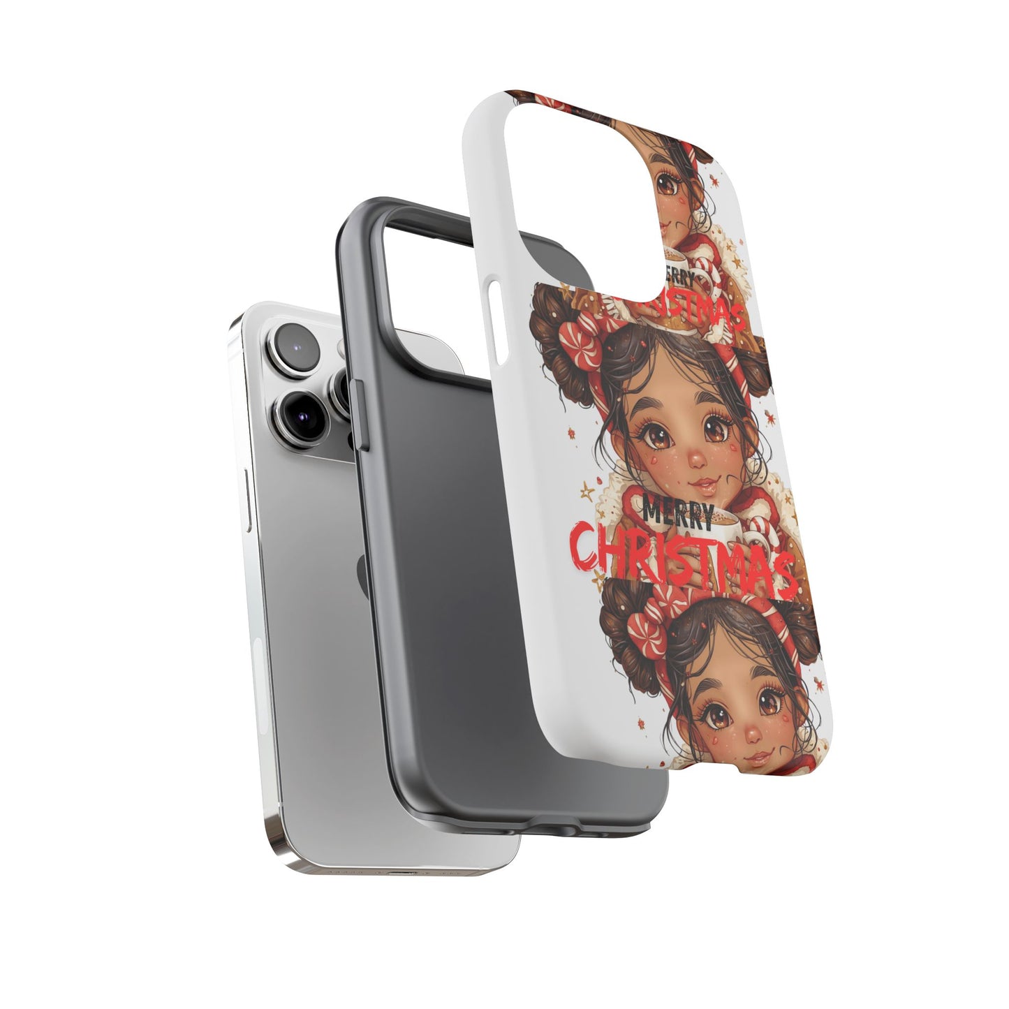 Christmas Girl Phone Case — "Merry Christmas" Cute Holiday Phone Cover