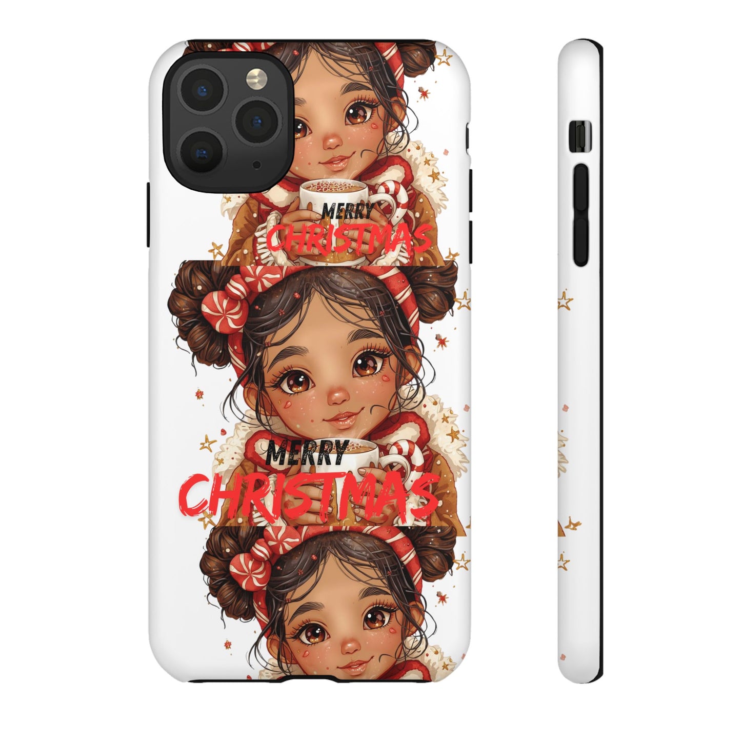 Christmas Girl Phone Case — "Merry Christmas" Cute Holiday Phone Cover