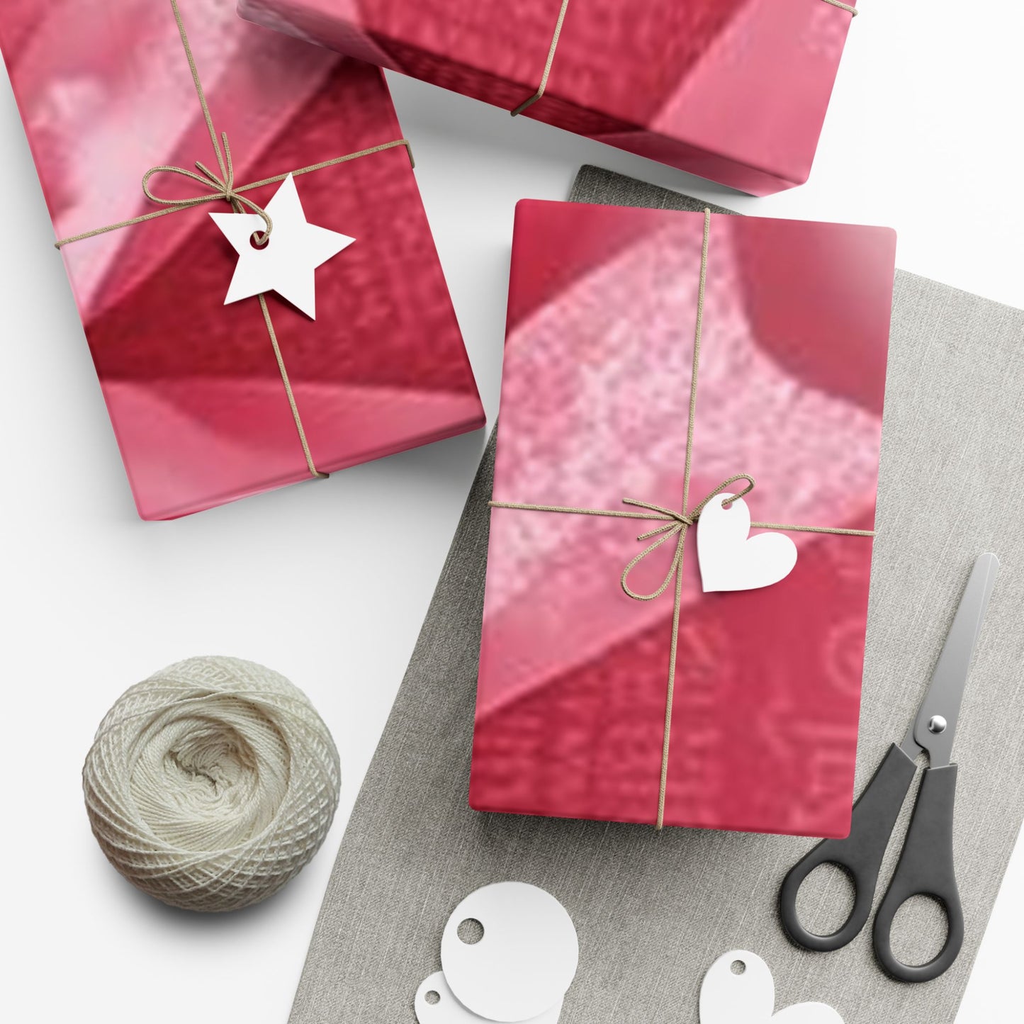 Gift Wrap Paper - Pink Bow & Ribbon Floral Pattern, Decorative Wrapping Sheet for Birthdays, Valentine’s Day, Anniversaries