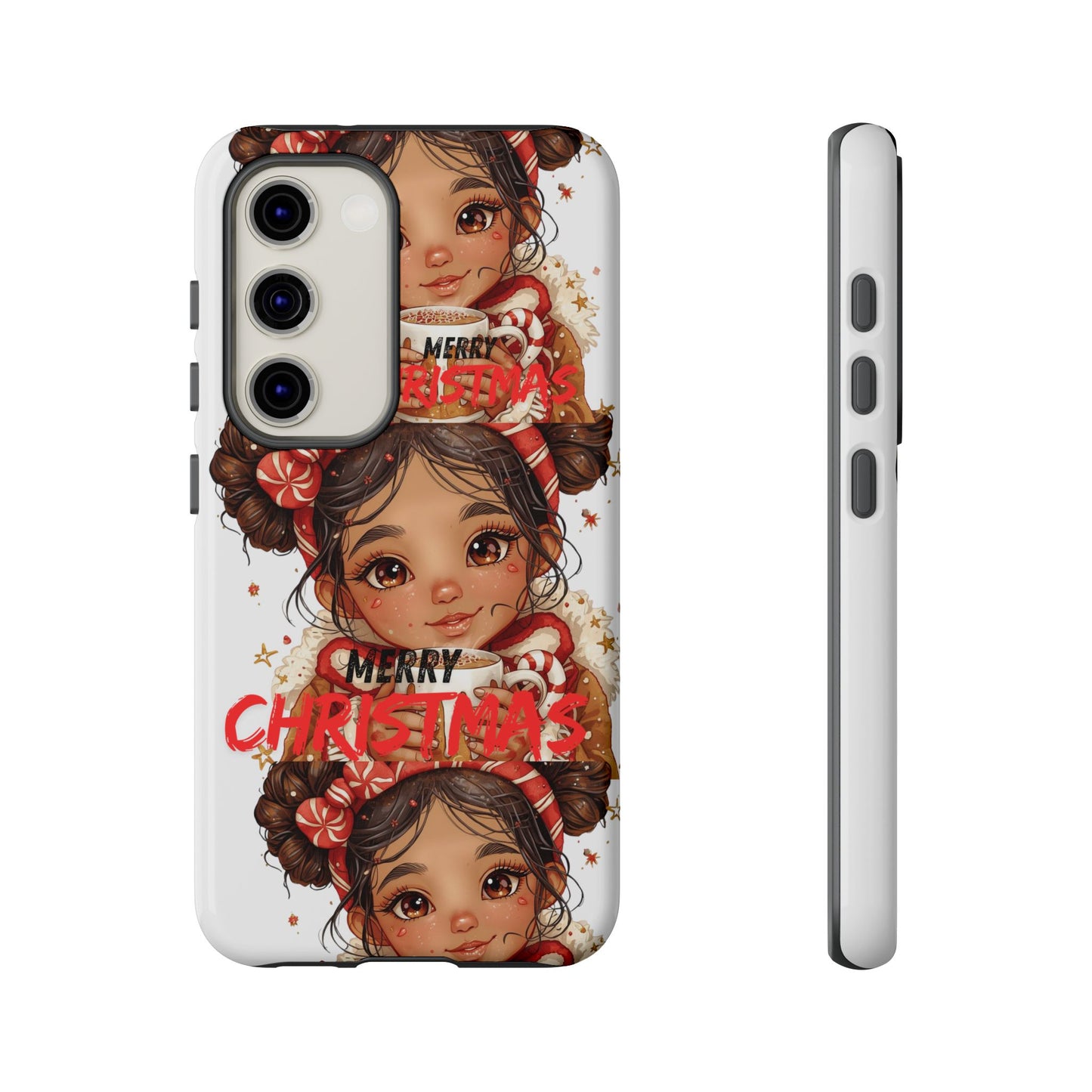 Christmas Girl Phone Case — "Merry Christmas" Cute Holiday Phone Cover
