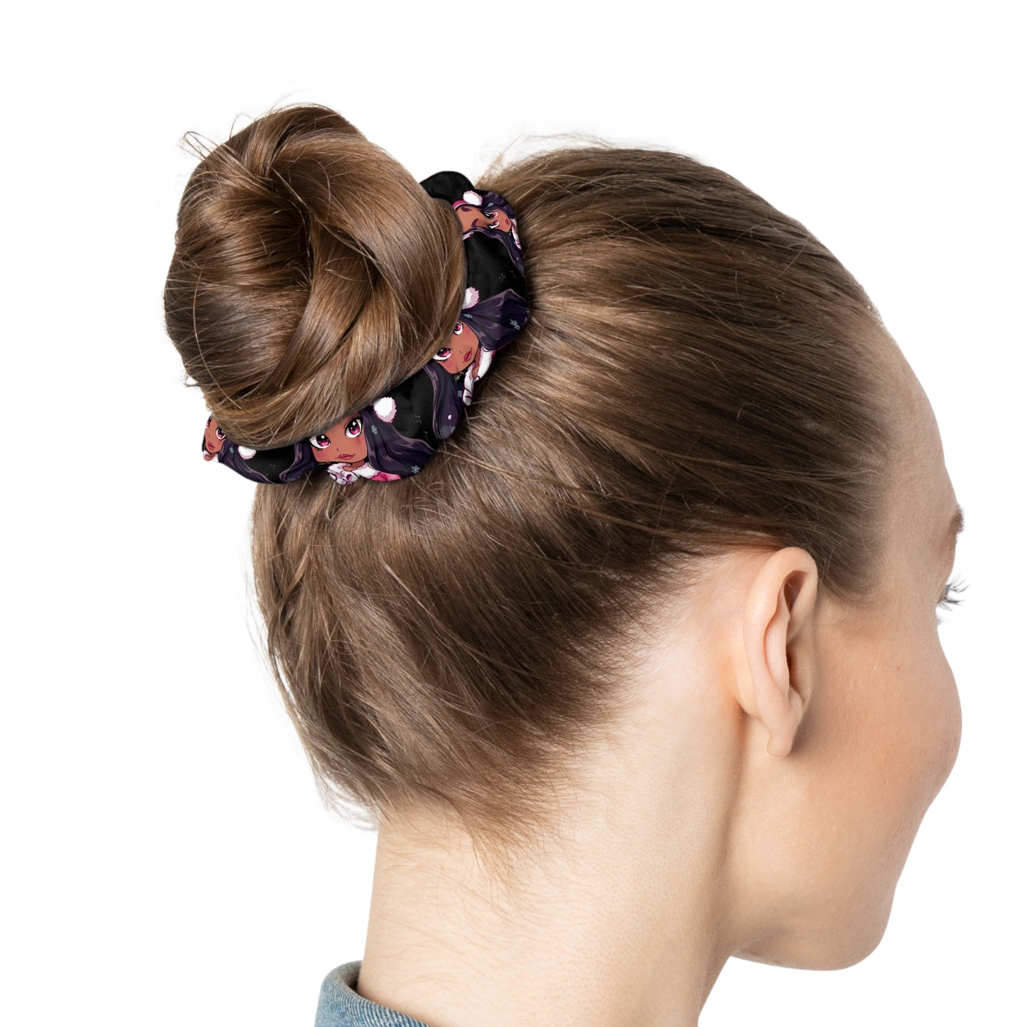 Floral Scrunchie — Pink Orchid Hair Tie