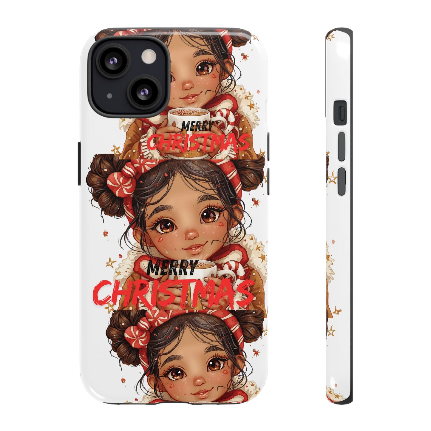 Christmas Girl Phone Case — "Merry Christmas" Cute Holiday Phone Cover