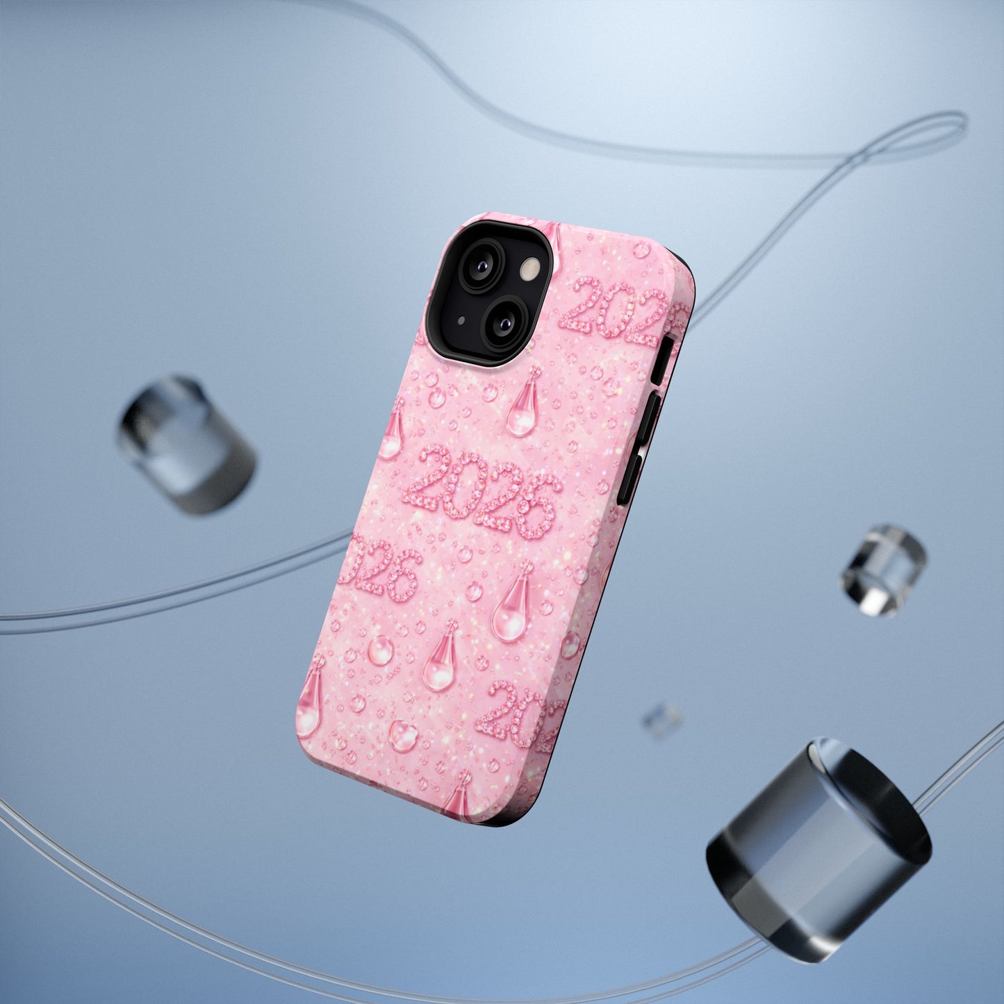 2026 Pink Waterdrop Phone Case — Impact-Resistant Protective Cover