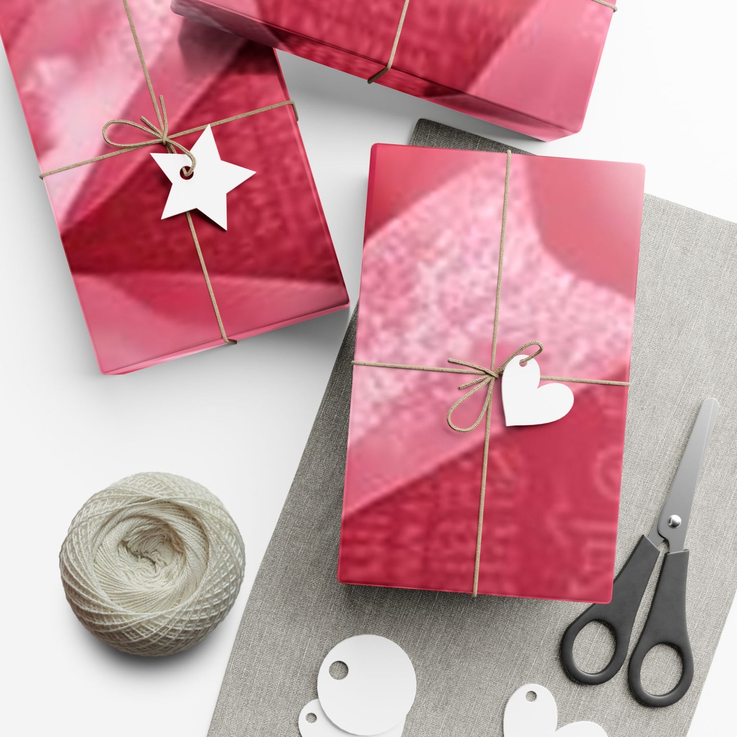 Gift Wrap Paper - Pink Bow & Ribbon Floral Pattern, Decorative Wrapping Sheet for Birthdays, Valentine’s Day, Anniversaries