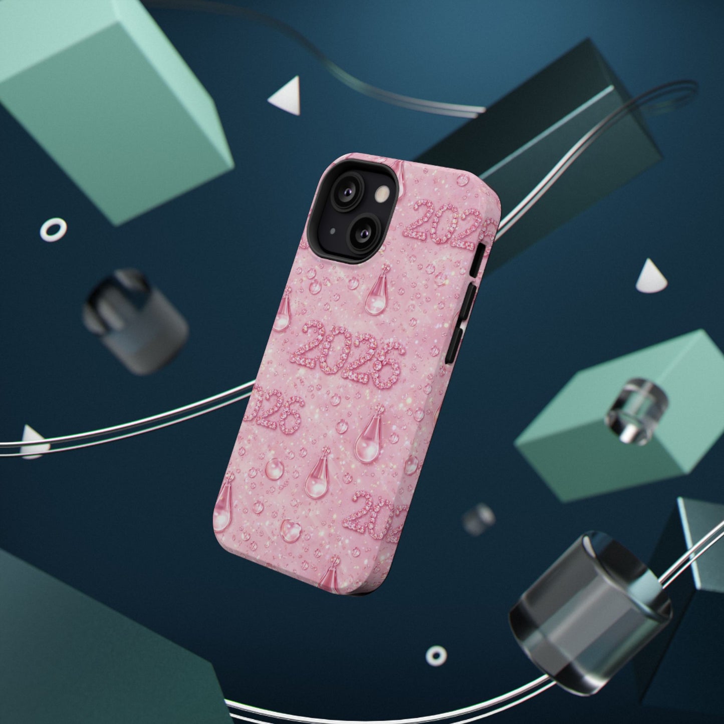 2026 Pink Waterdrop Phone Case — Impact-Resistant Protective Cover