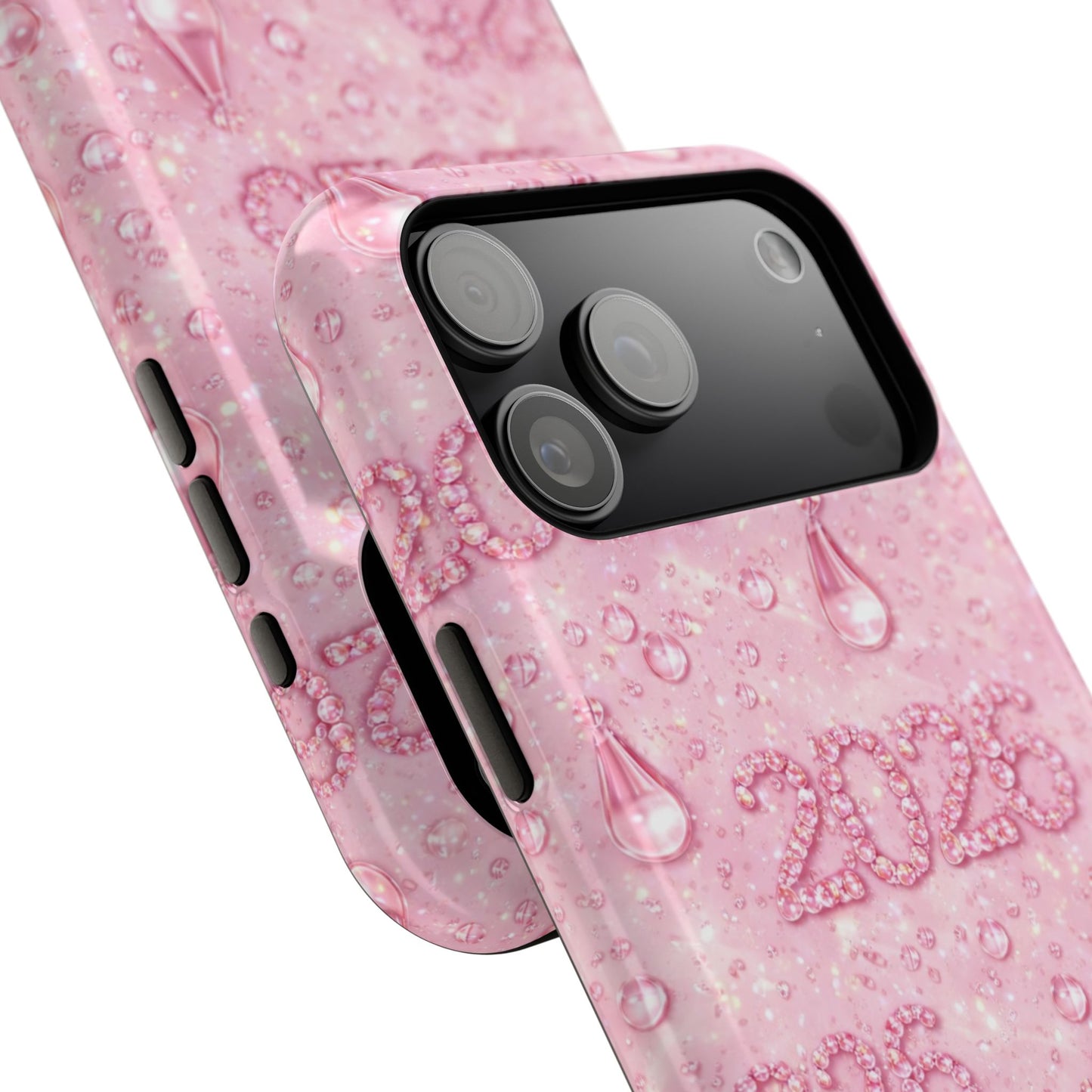 2026 Pink Waterdrop Phone Case — Impact-Resistant Protective Cover