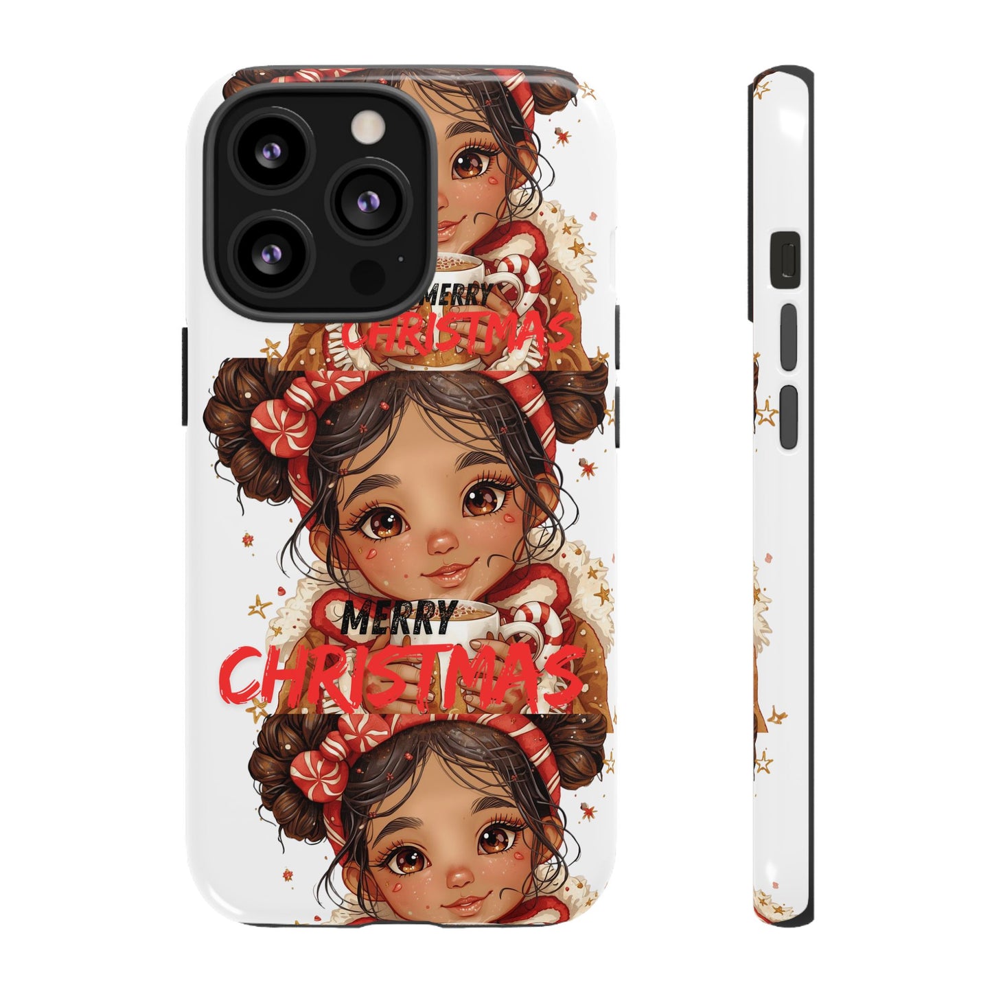 Christmas Girl Phone Case — "Merry Christmas" Cute Holiday Phone Cover