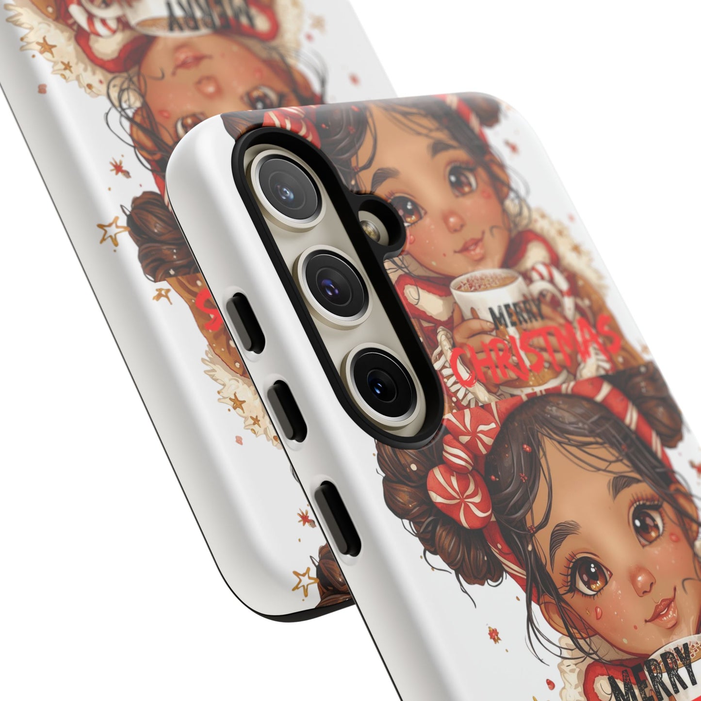Christmas Girl Phone Case — "Merry Christmas" Cute Holiday Phone Cover