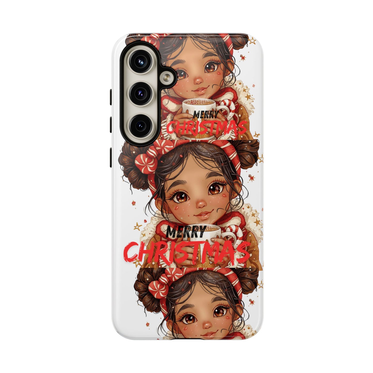Christmas Girl Phone Case — "Merry Christmas" Cute Holiday Phone Cover