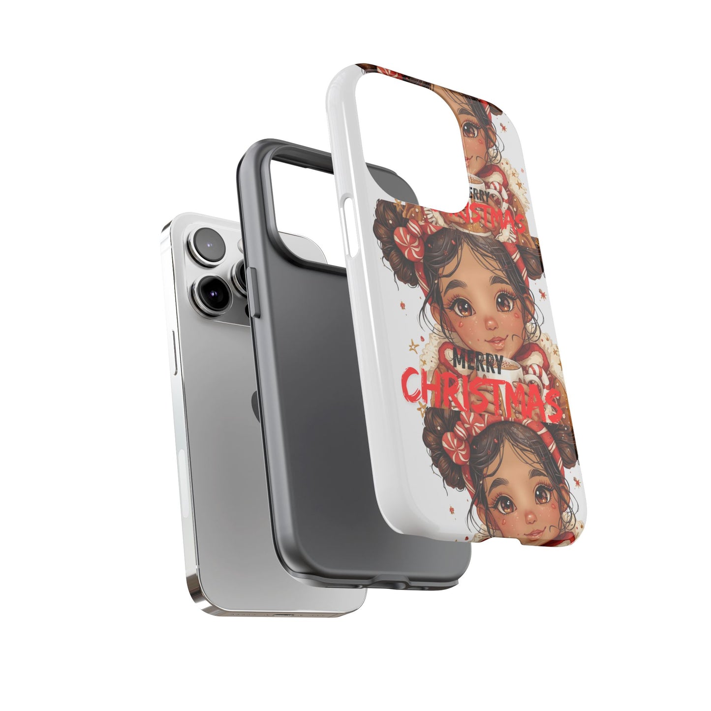 Christmas Girl Phone Case — "Merry Christmas" Cute Holiday Phone Cover
