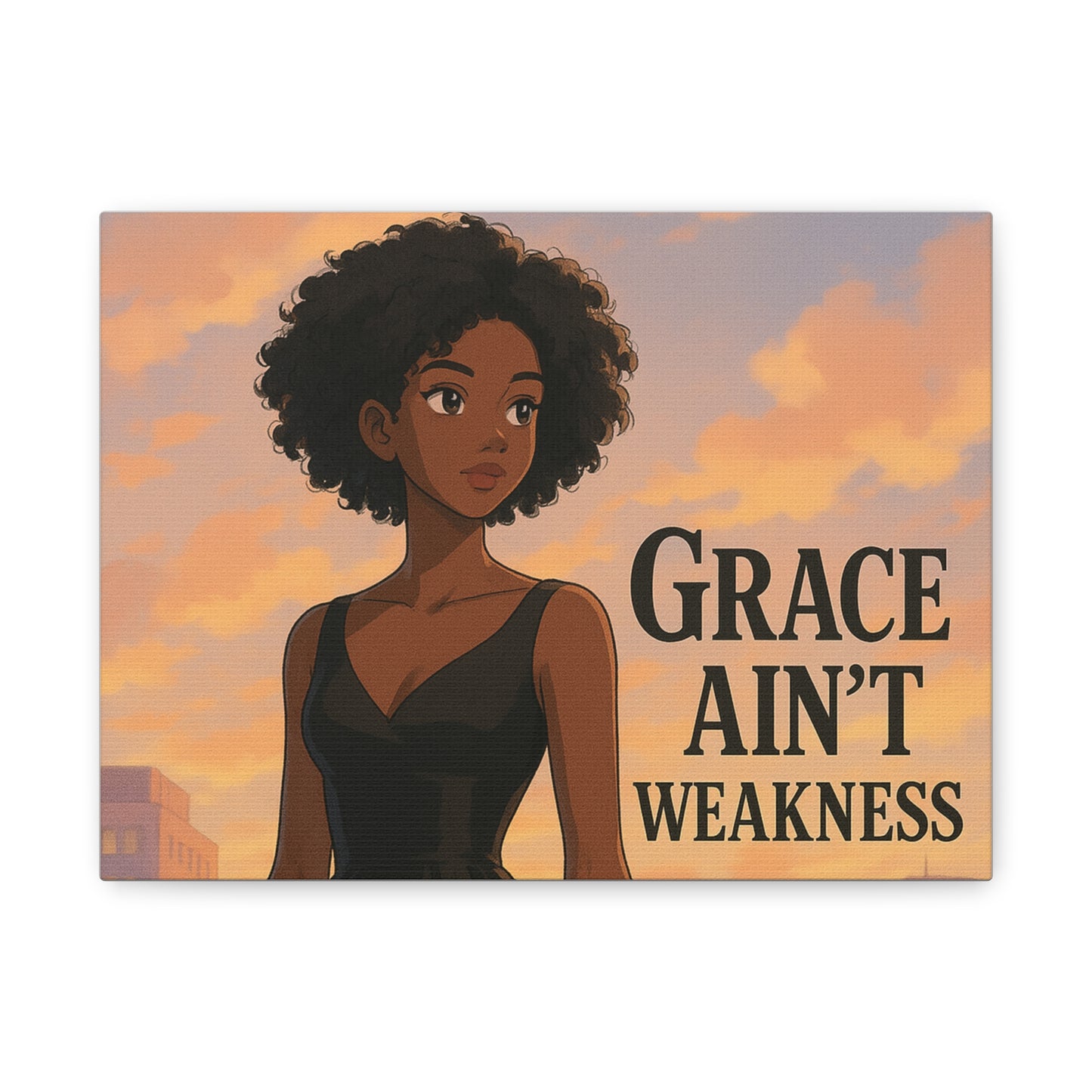 Inspirational Canvas Art - "Grace Ain't Weakness" - Motivational Wall Decor