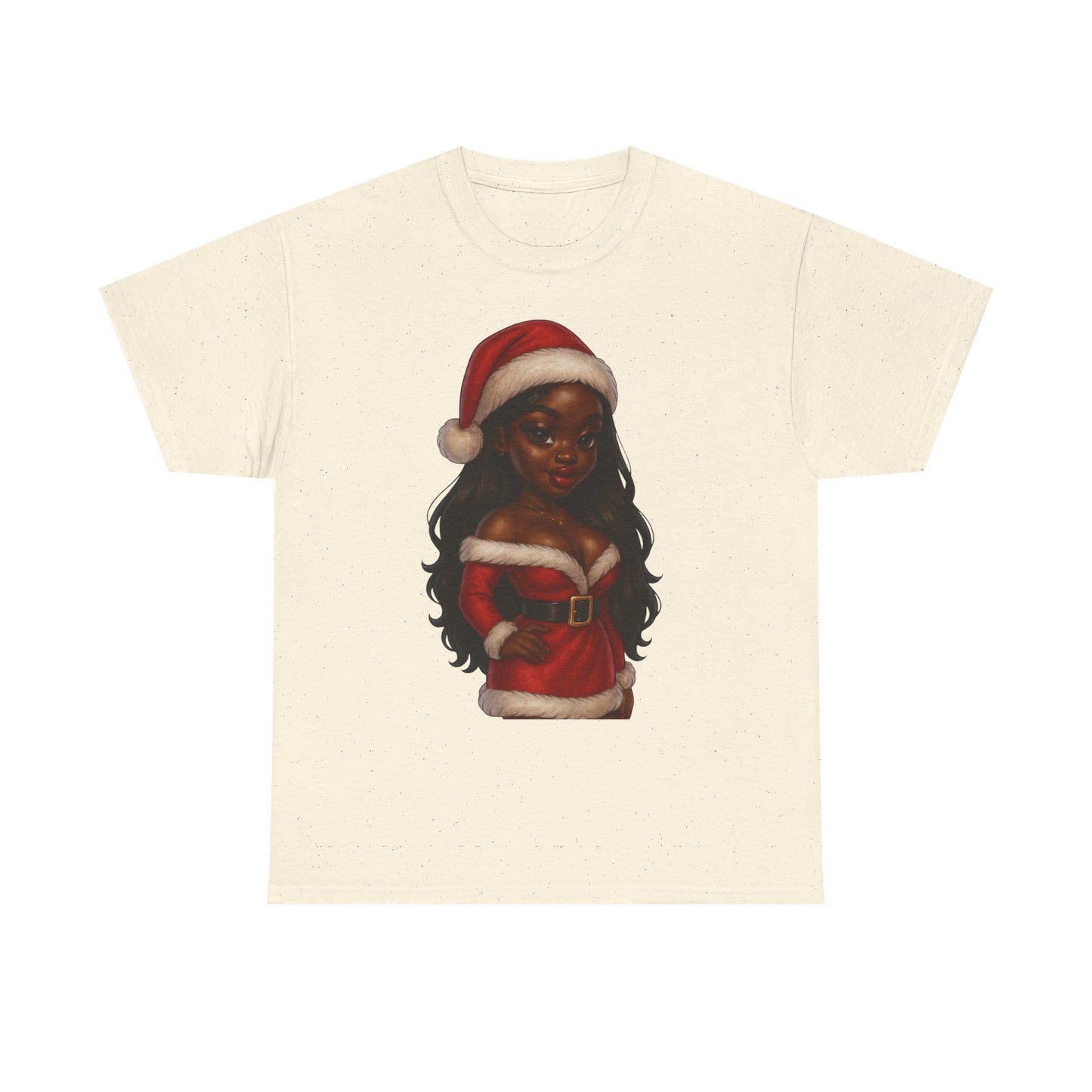 Santa Girl Christmas T‑Shirt — Festive Black Santa Claus Costume Tee