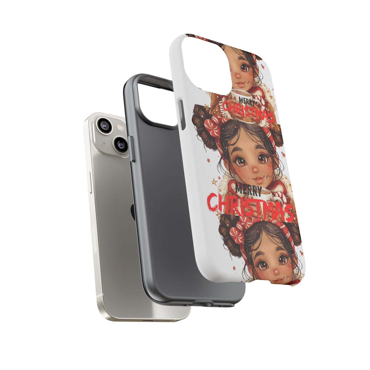 Christmas Girl Phone Case — "Merry Christmas" Cute Holiday Phone Cover