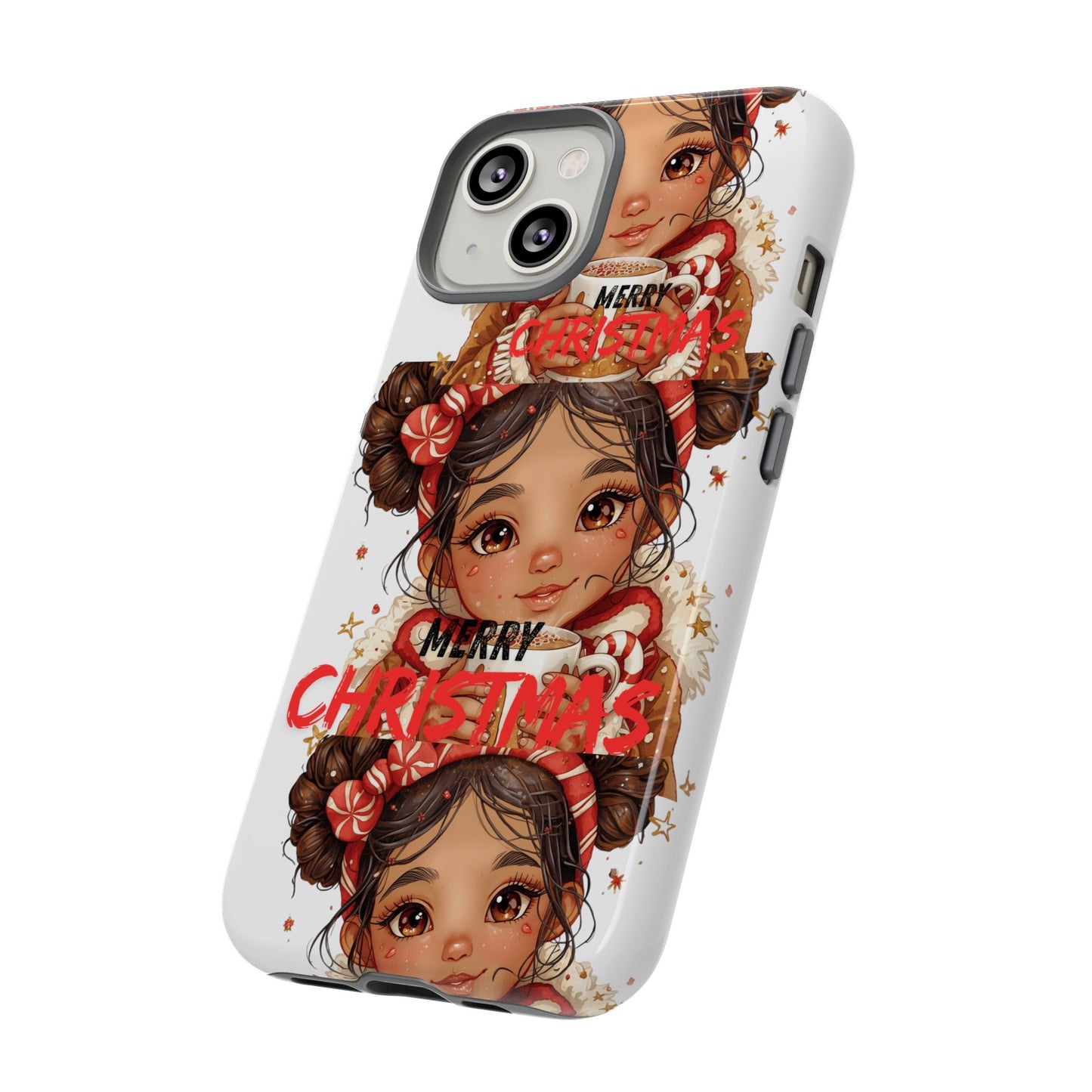 Christmas Girl Phone Case — "Merry Christmas" Cute Holiday Phone Cover