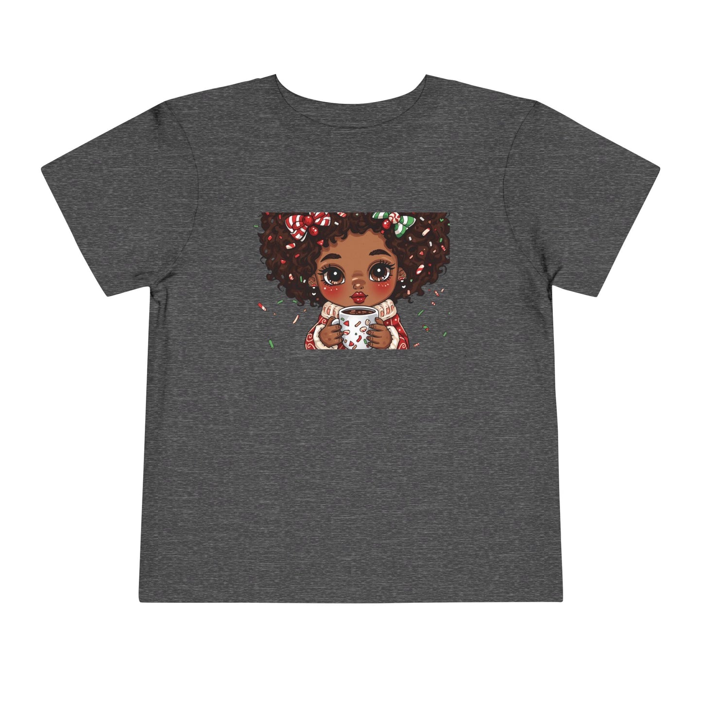 Toddler Tee — Cute Baby Girl Holding Cup Kids Shirt