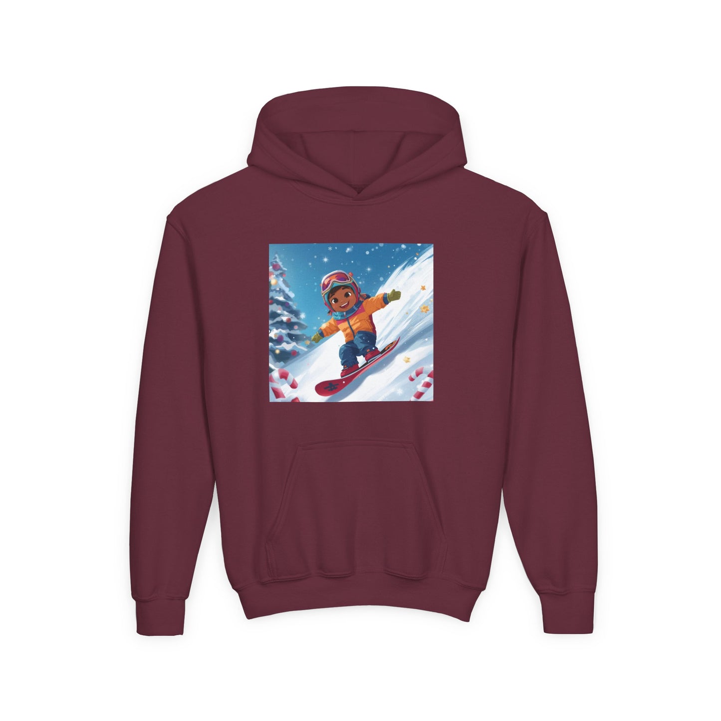 Kids Snowboarding Hoodie — Cute Winter Snow Kid Graphic Sweatshirt