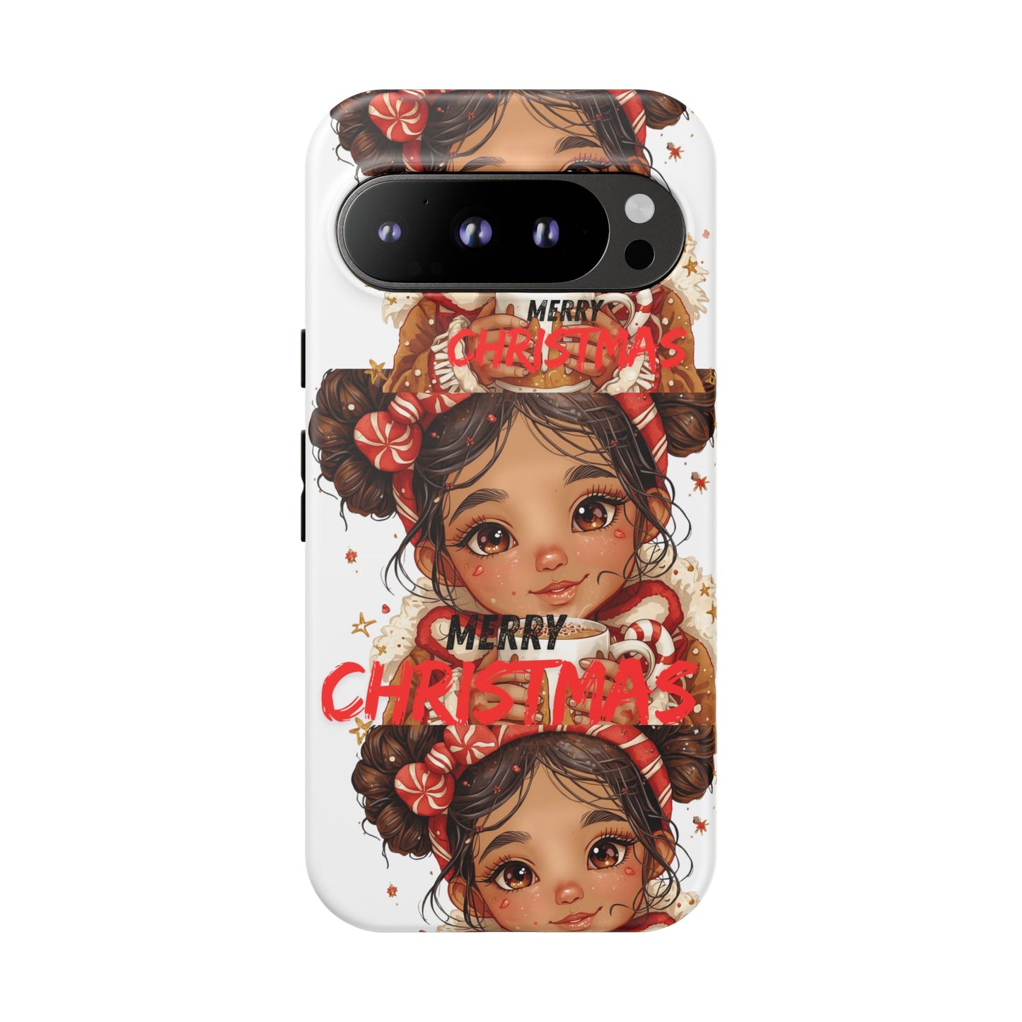 Christmas Girl Phone Case — "Merry Christmas" Cute Holiday Phone Cover