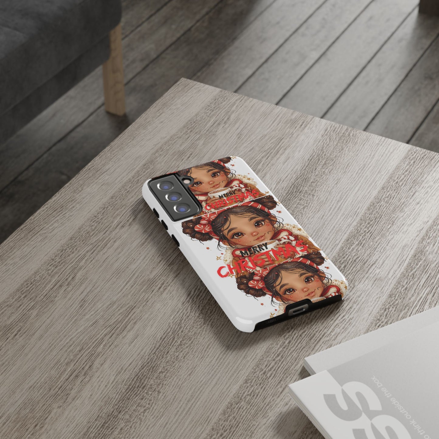 Christmas Girl Phone Case — "Merry Christmas" Cute Holiday Phone Cover