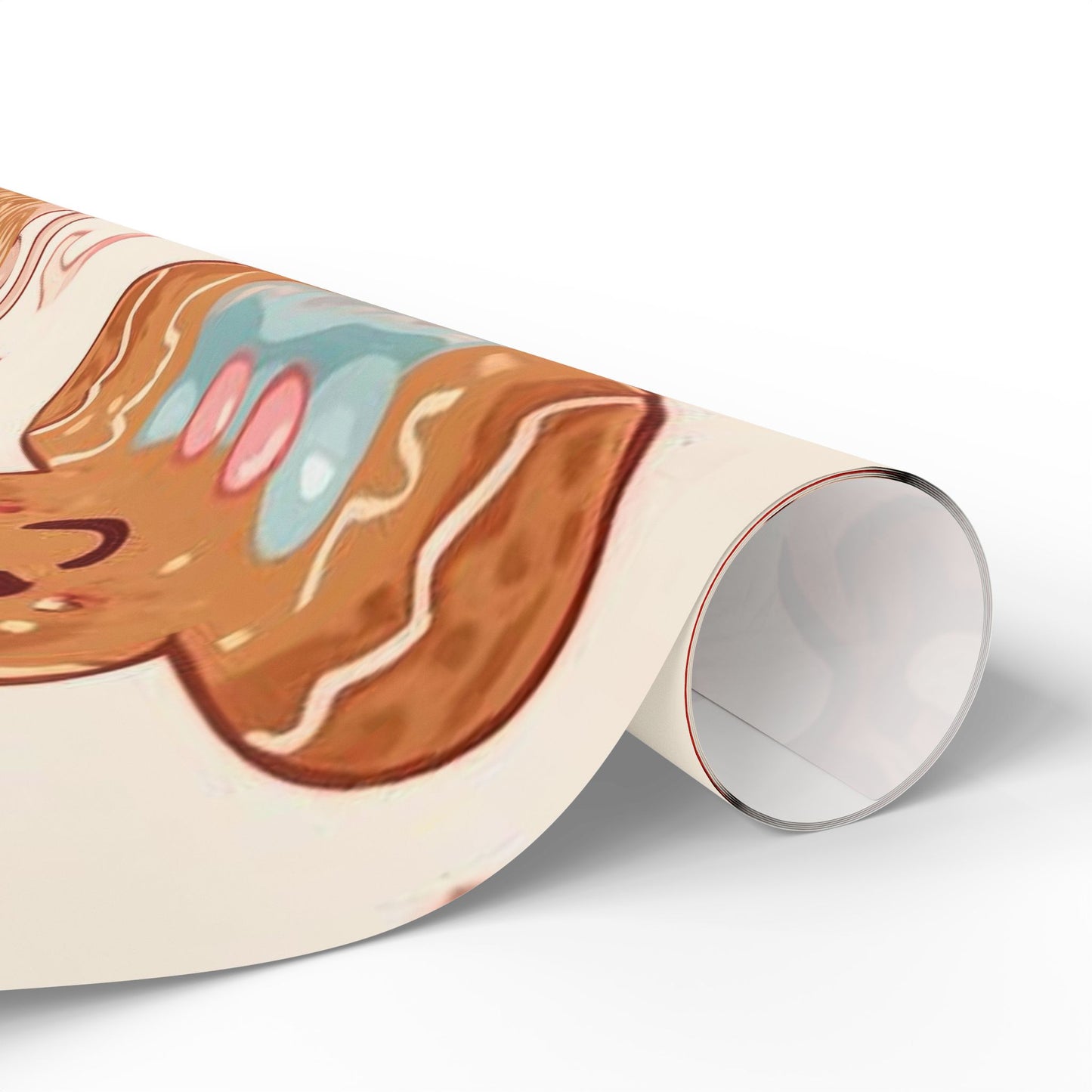 Holiday Gingerbread & Cocoa Wrapping Paper Roll — Cute Christmas Gift Wrap
