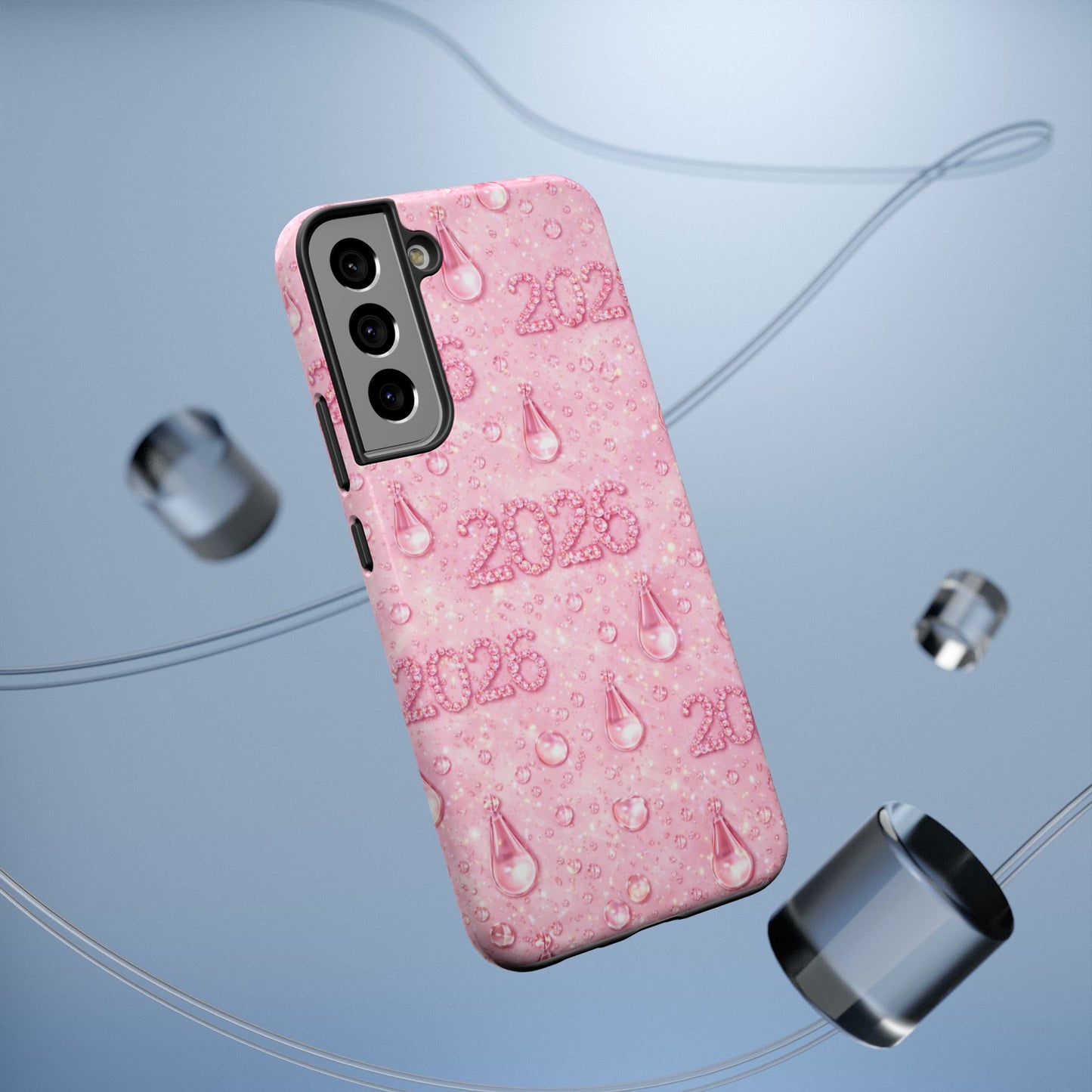 2026 Pink Waterdrop Phone Case — Impact-Resistant Protective Cover