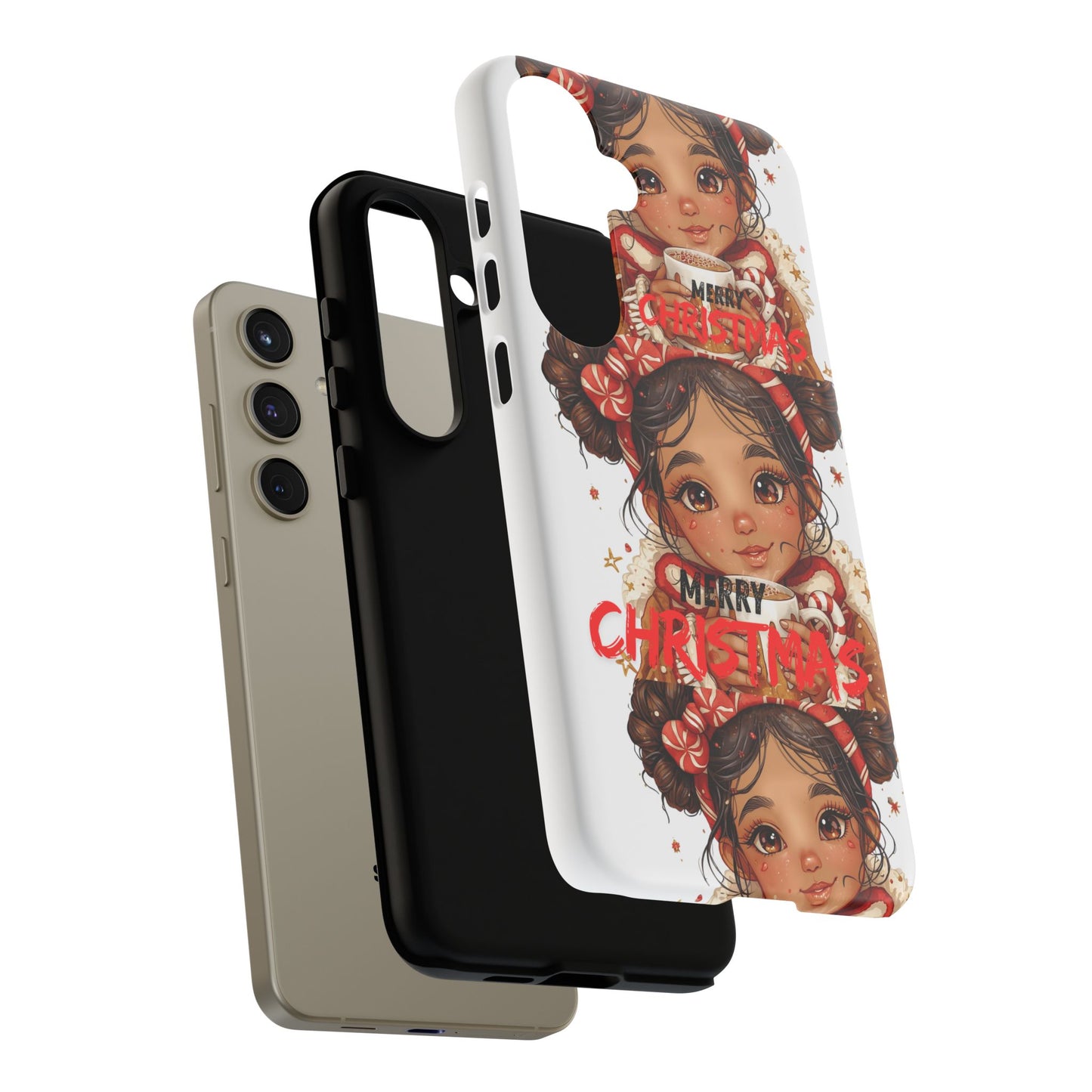 Christmas Girl Phone Case — "Merry Christmas" Cute Holiday Phone Cover