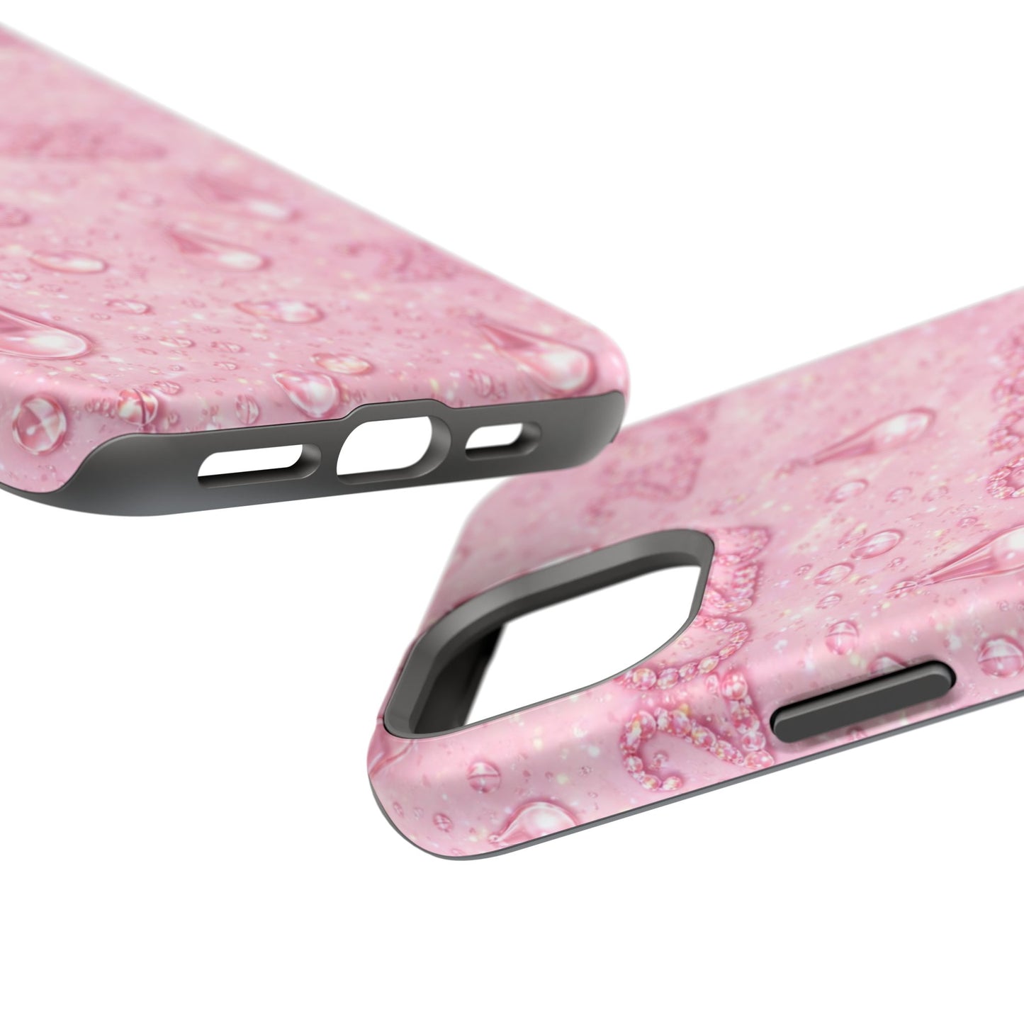 2026 Pink Waterdrop Phone Case — Impact-Resistant Protective Cover