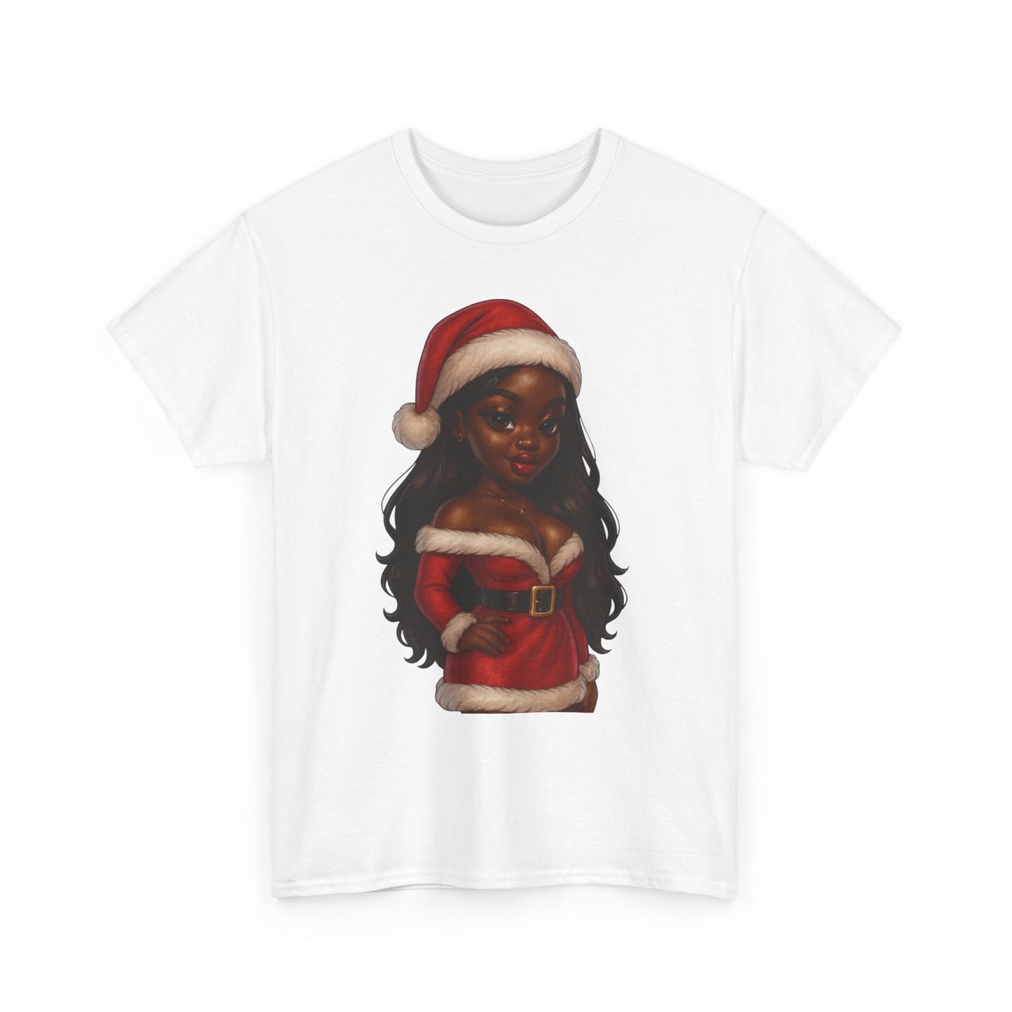 Santa Girl Christmas T‑Shirt — Festive Black Santa Claus Costume Tee